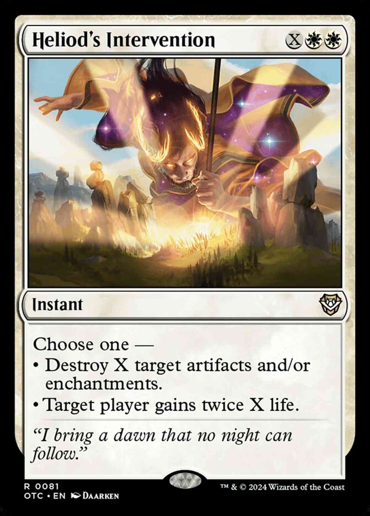 Heliod's Intervention magic card front