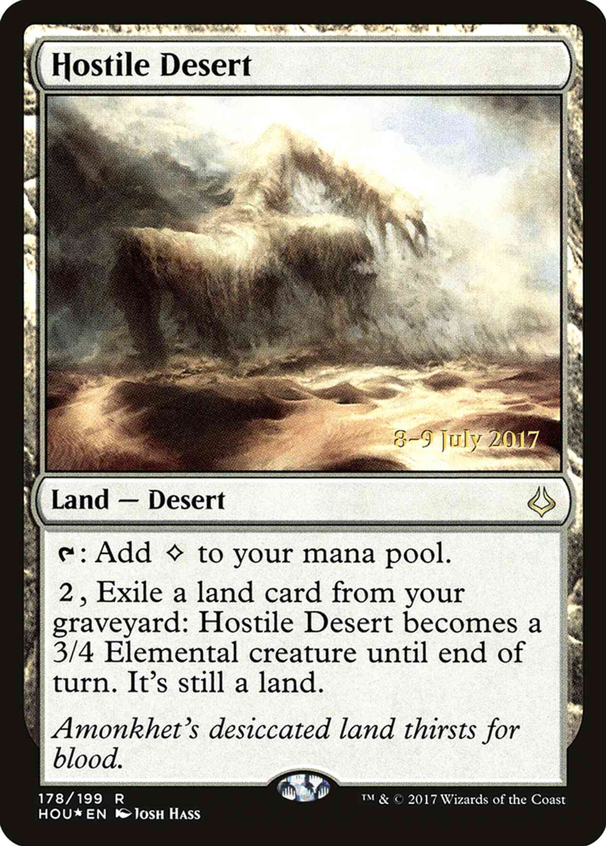 Hostile Desert magic card front