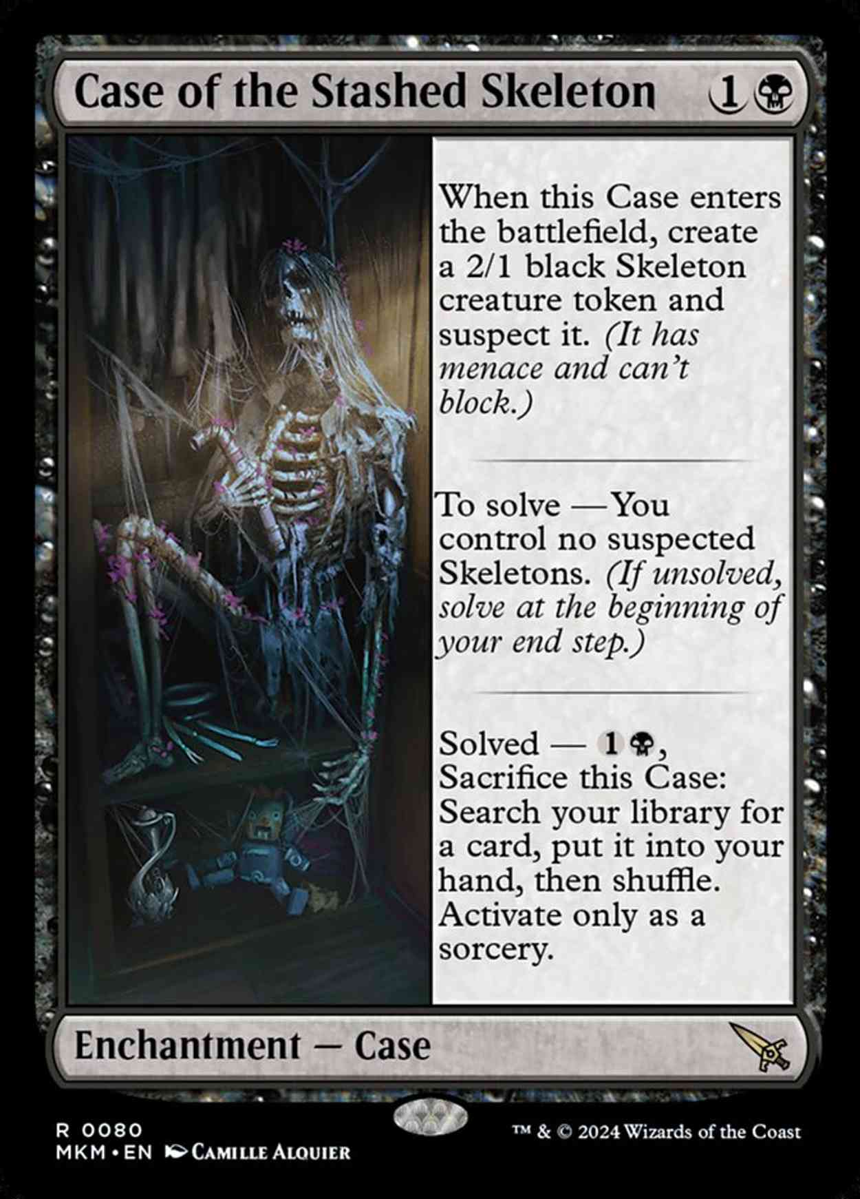 Case of the Stashed Skeleton magic card front