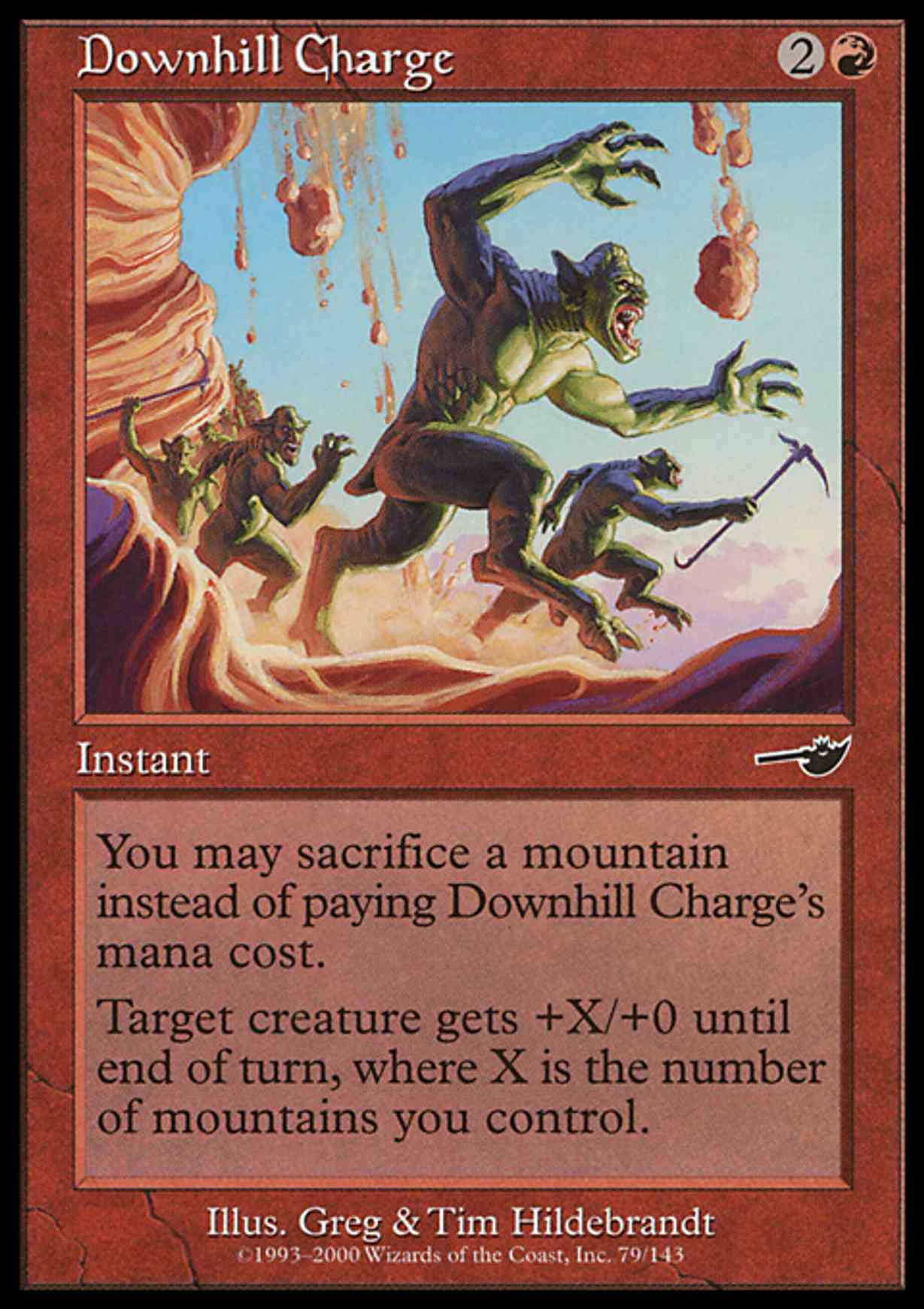Downhill Charge magic card front