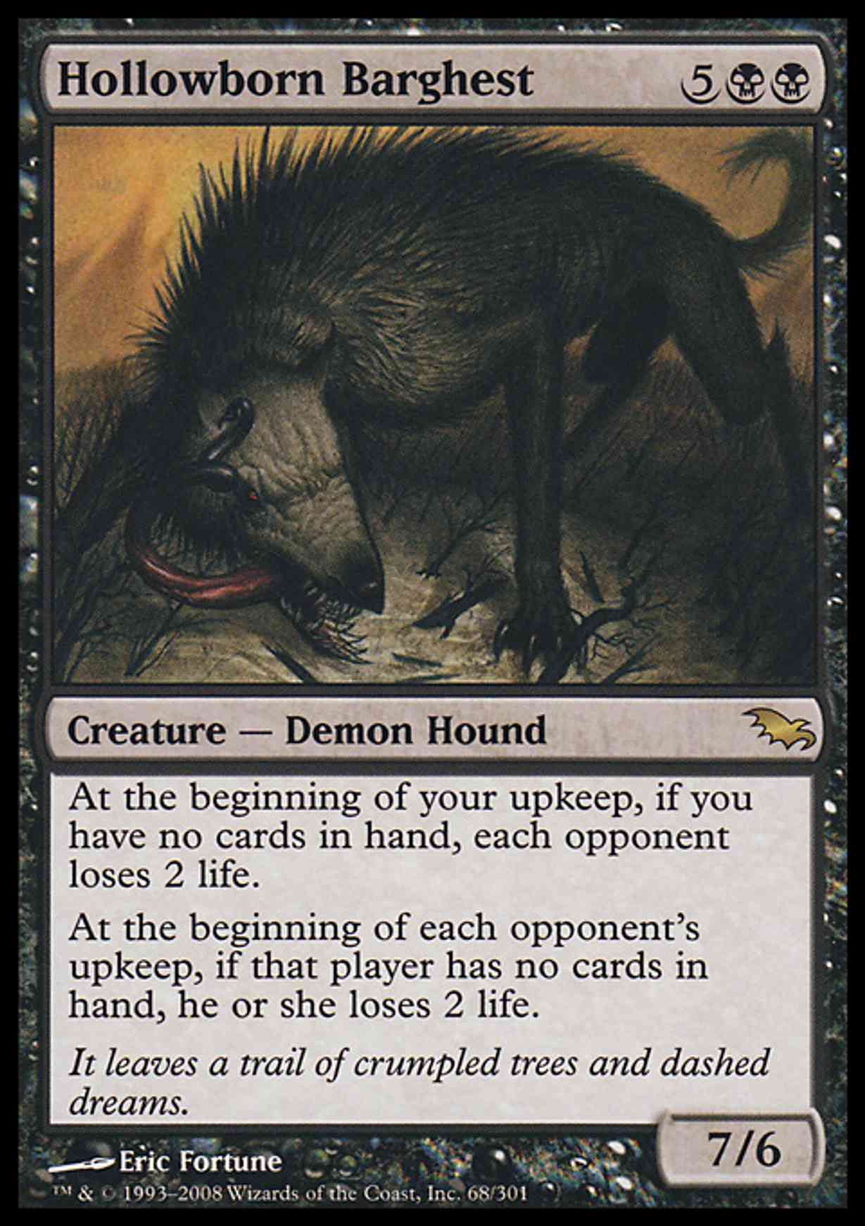 Hollowborn Barghest magic card front