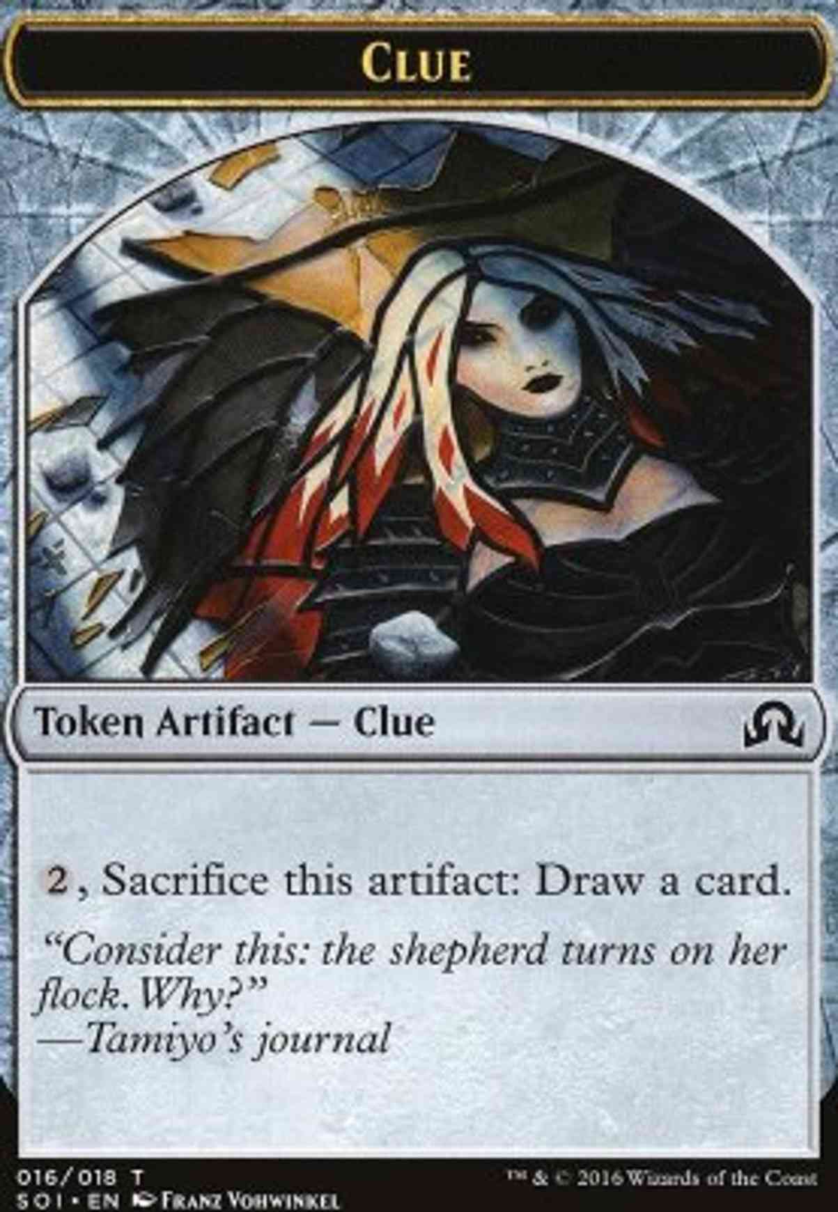 Clue Token (16) magic card front