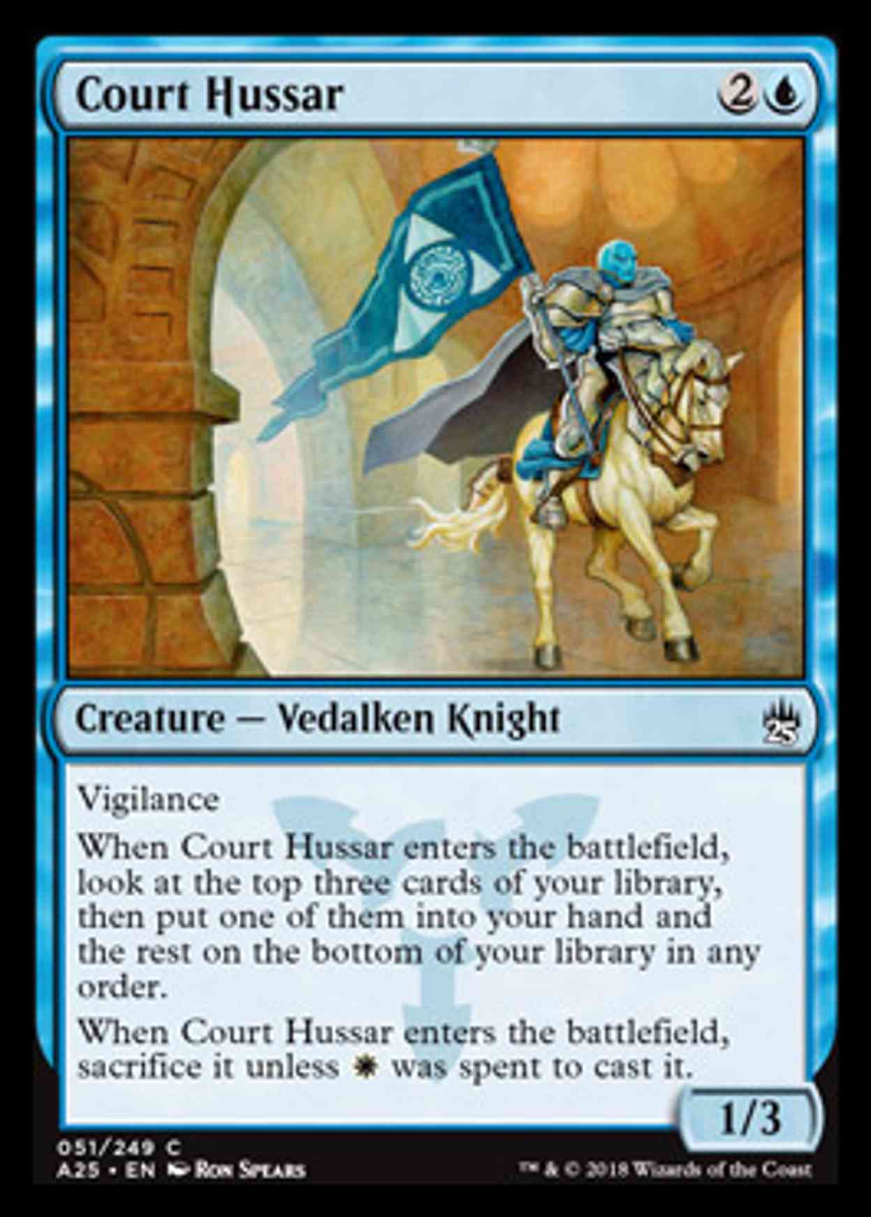 Court Hussar magic card front