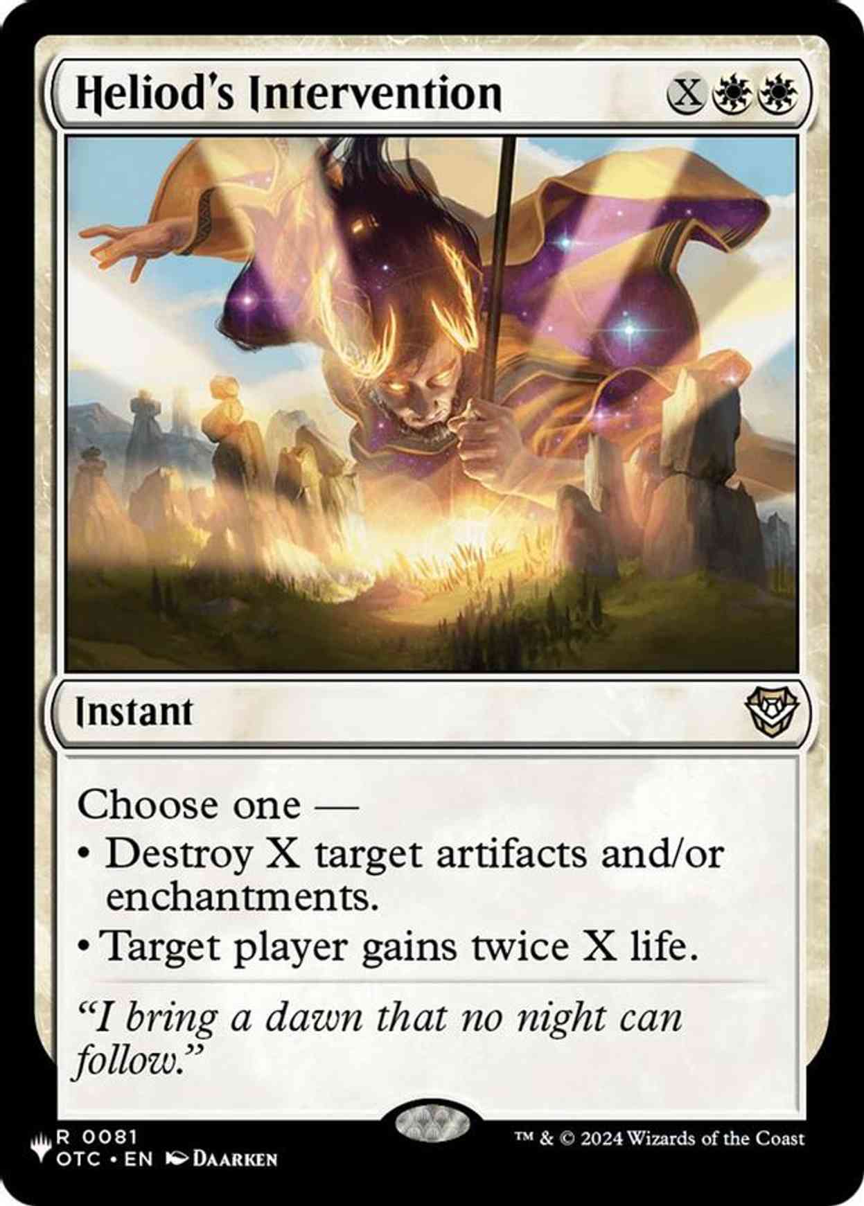 Heliod's Intervention magic card front