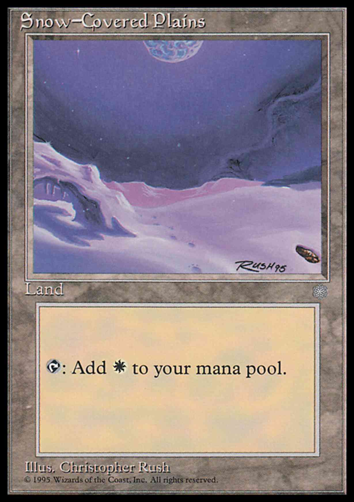 Snow-Covered Plains magic card front