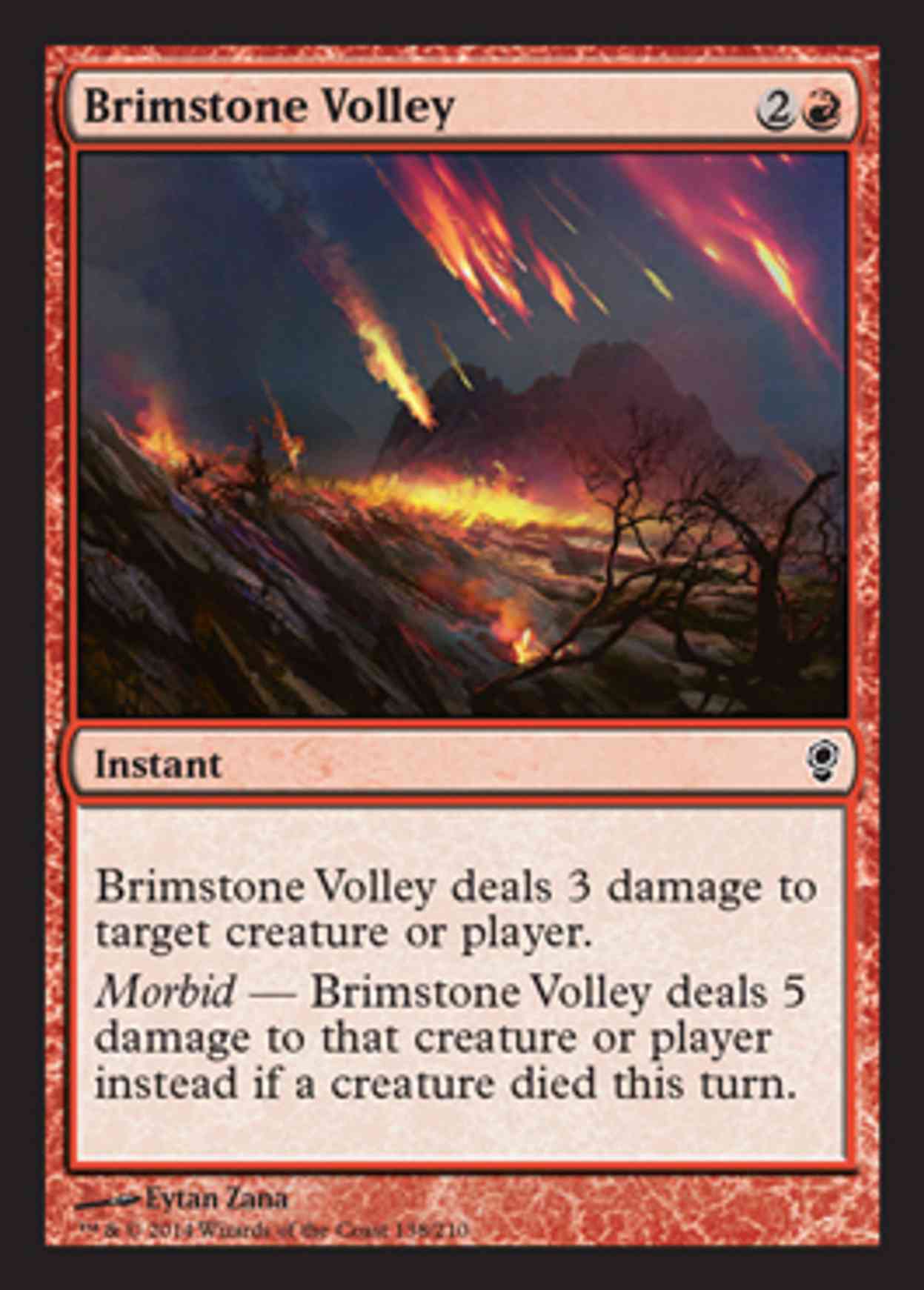 Brimstone Volley magic card front