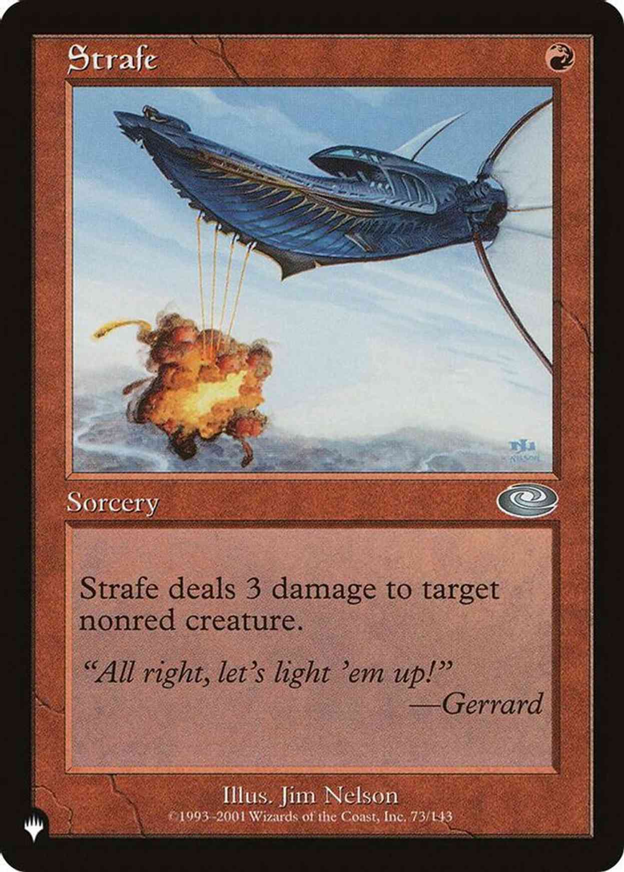 Strafe magic card front