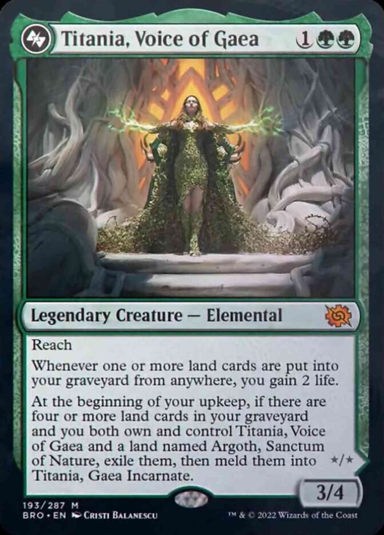 Titania, Voice of Gaea magic card front