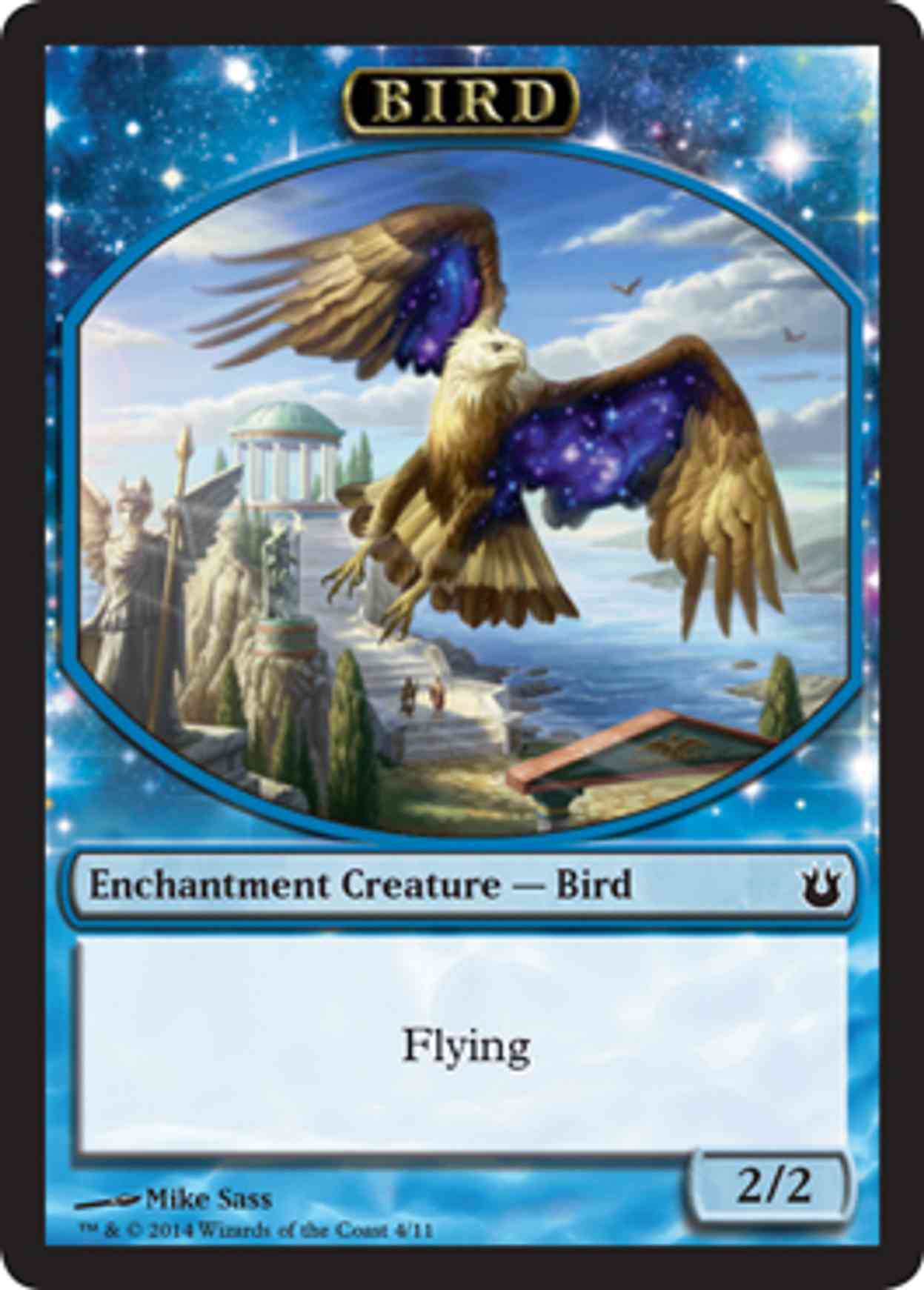 Bird Token (Blue) magic card front