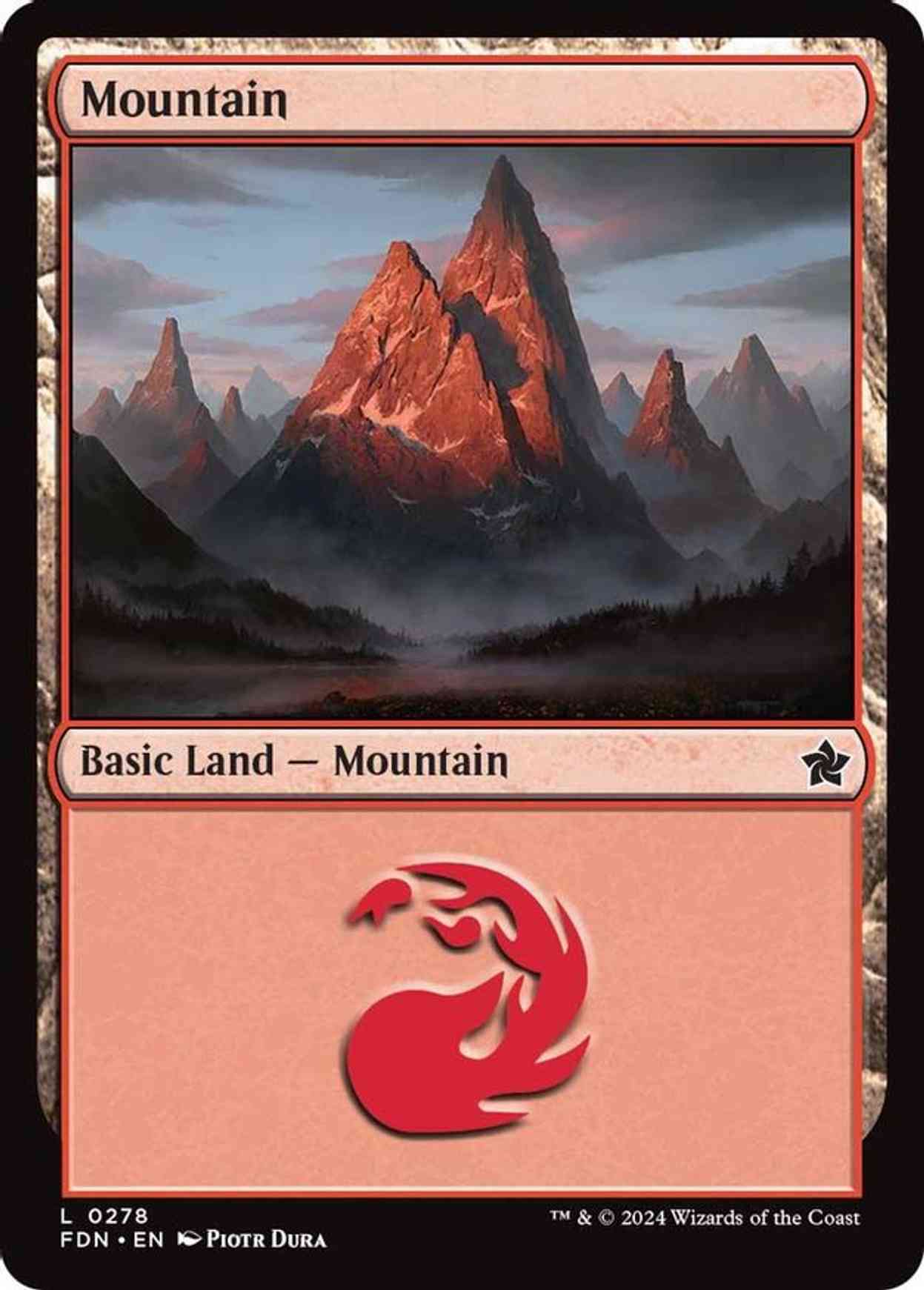 Mountain (0278) magic card front