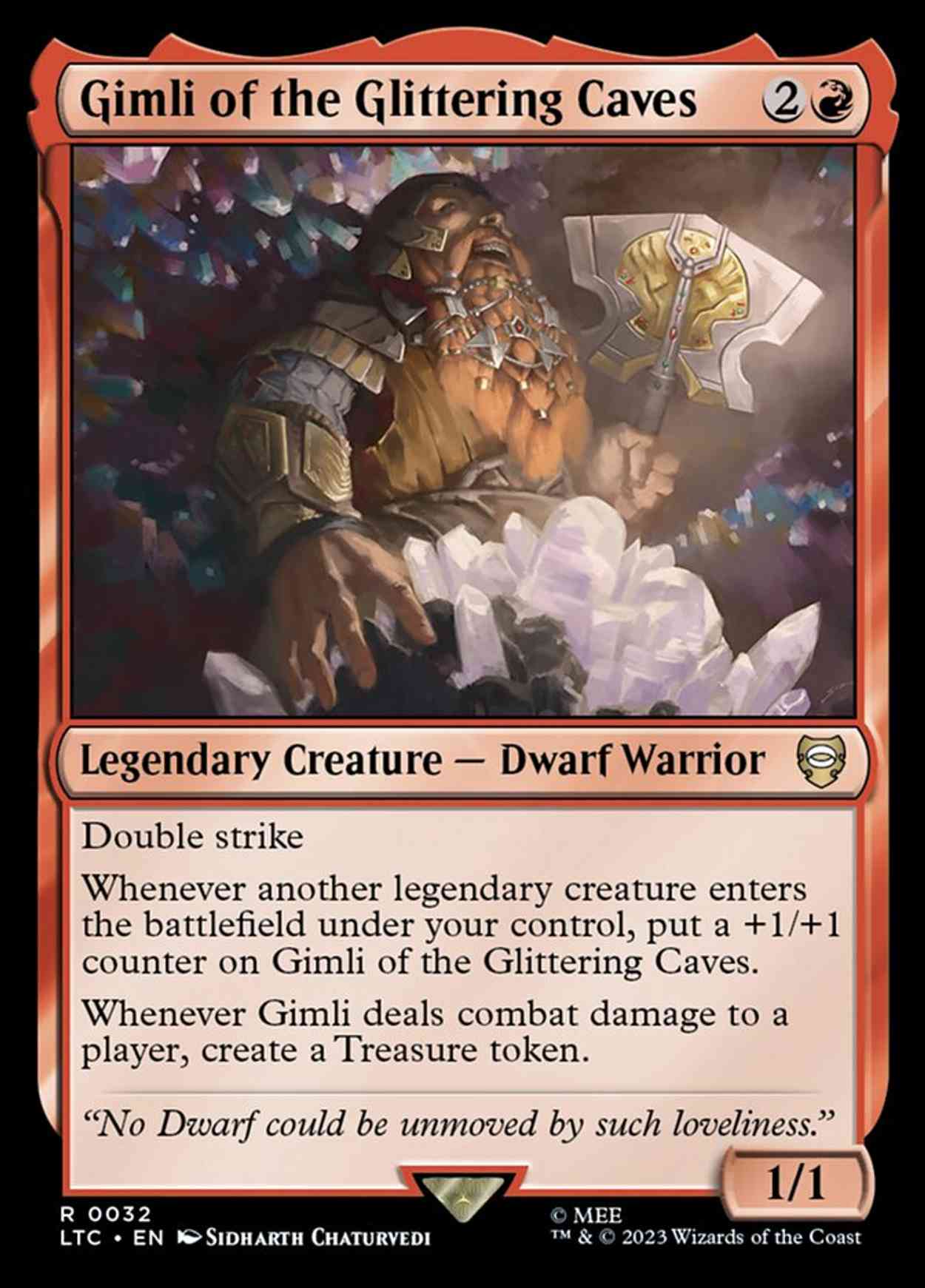 Gimli of the Glittering Caves magic card front