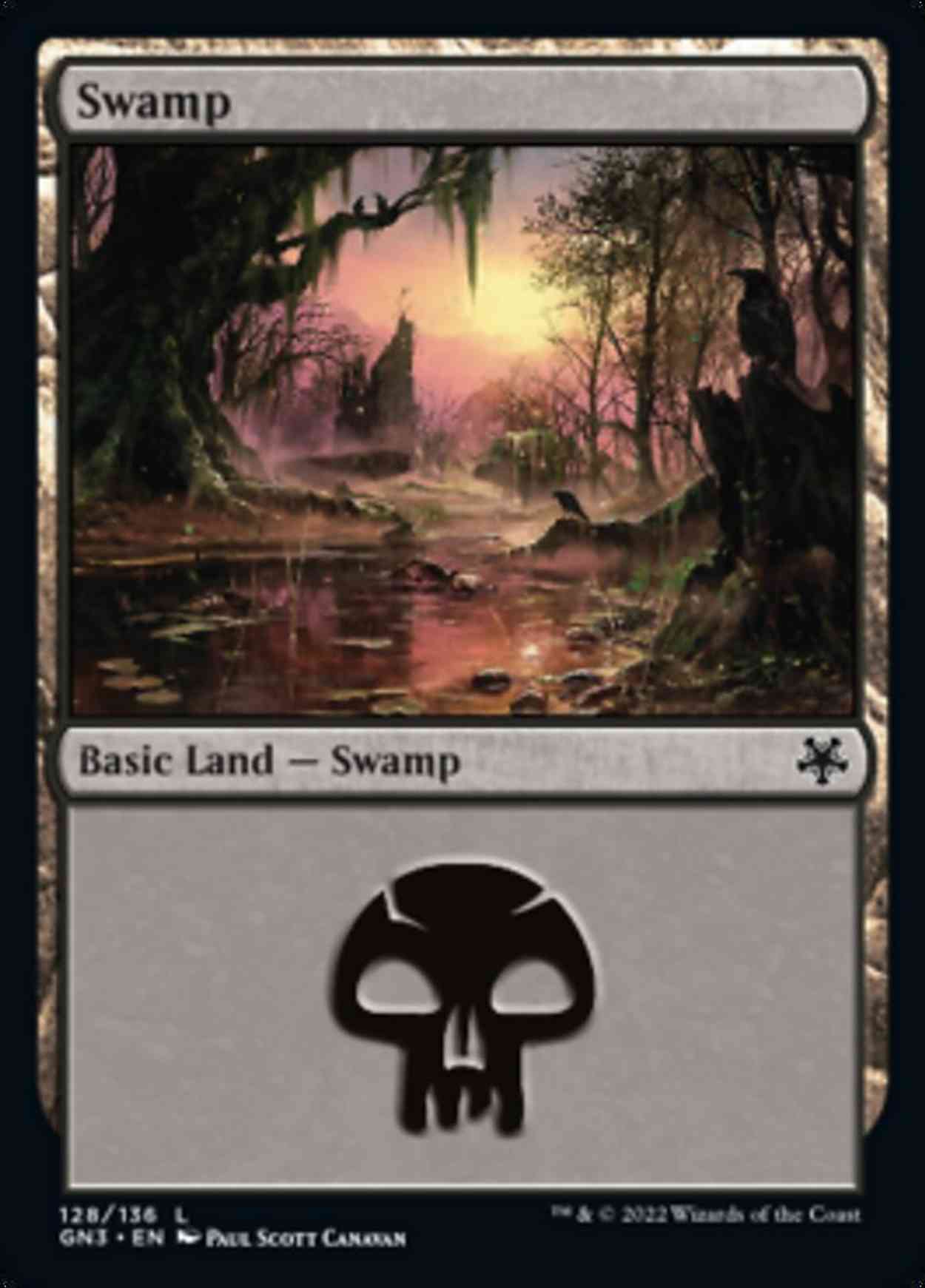 Swamp (128) magic card front