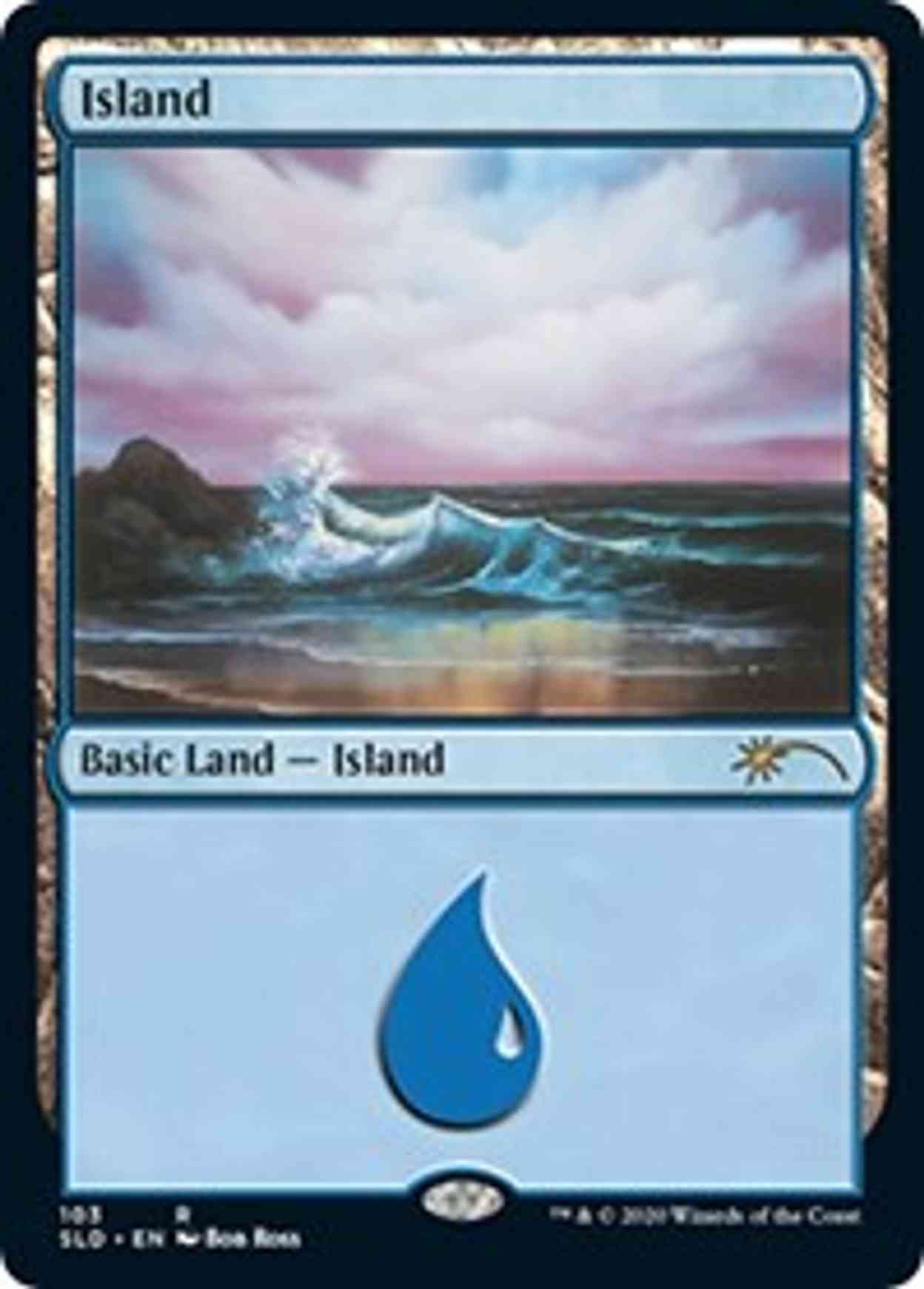 Island (103) (Bob Ross) magic card front