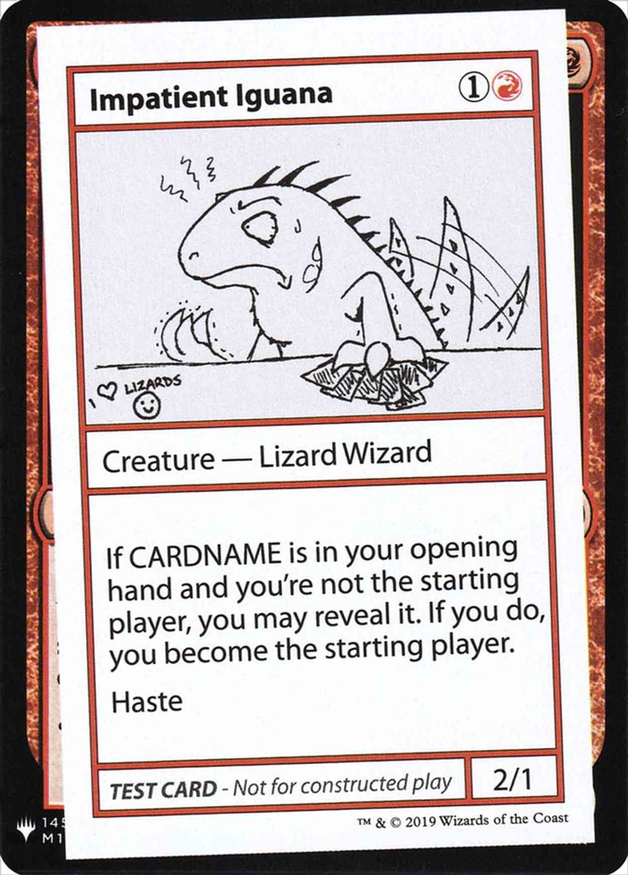 Impatient Iguana magic card front
