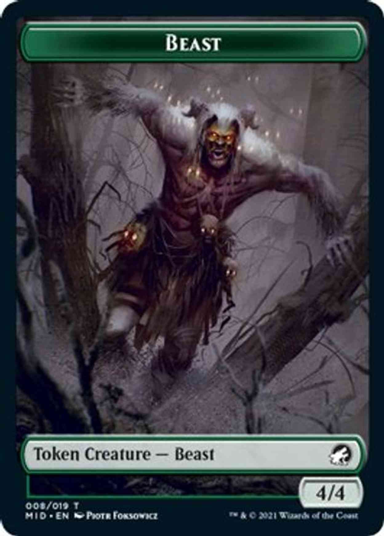 Beast (008) Token magic card front