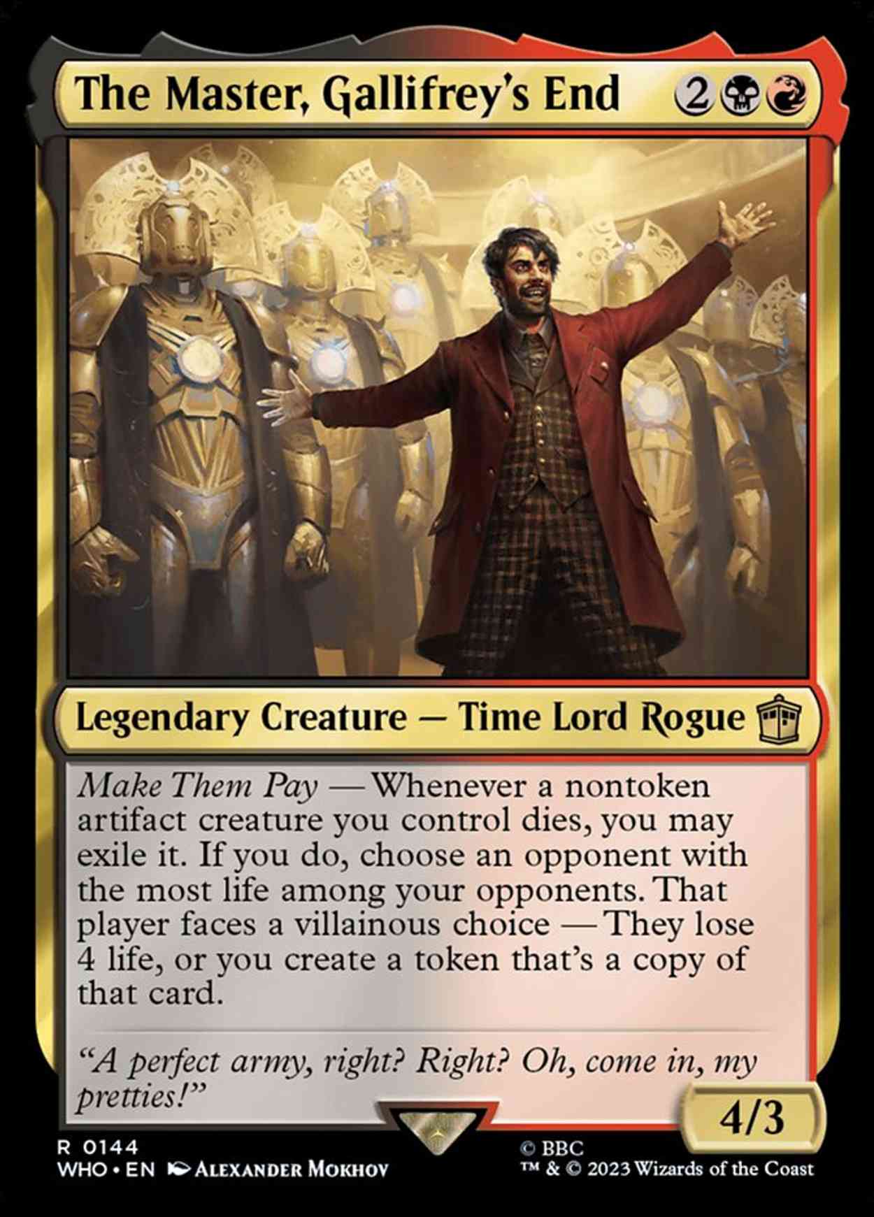 The Master, Gallifrey's End magic card front