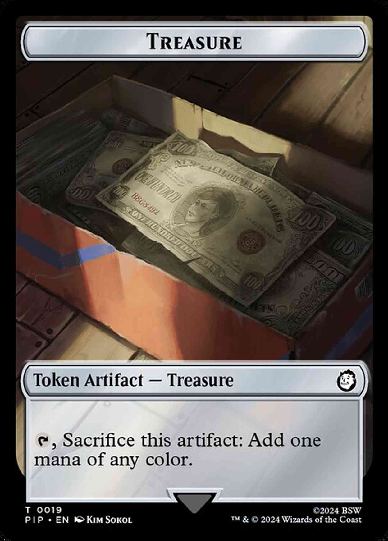 Treasure (0019) // Wasteland Survival Guide Double-Sided Token magic card front
