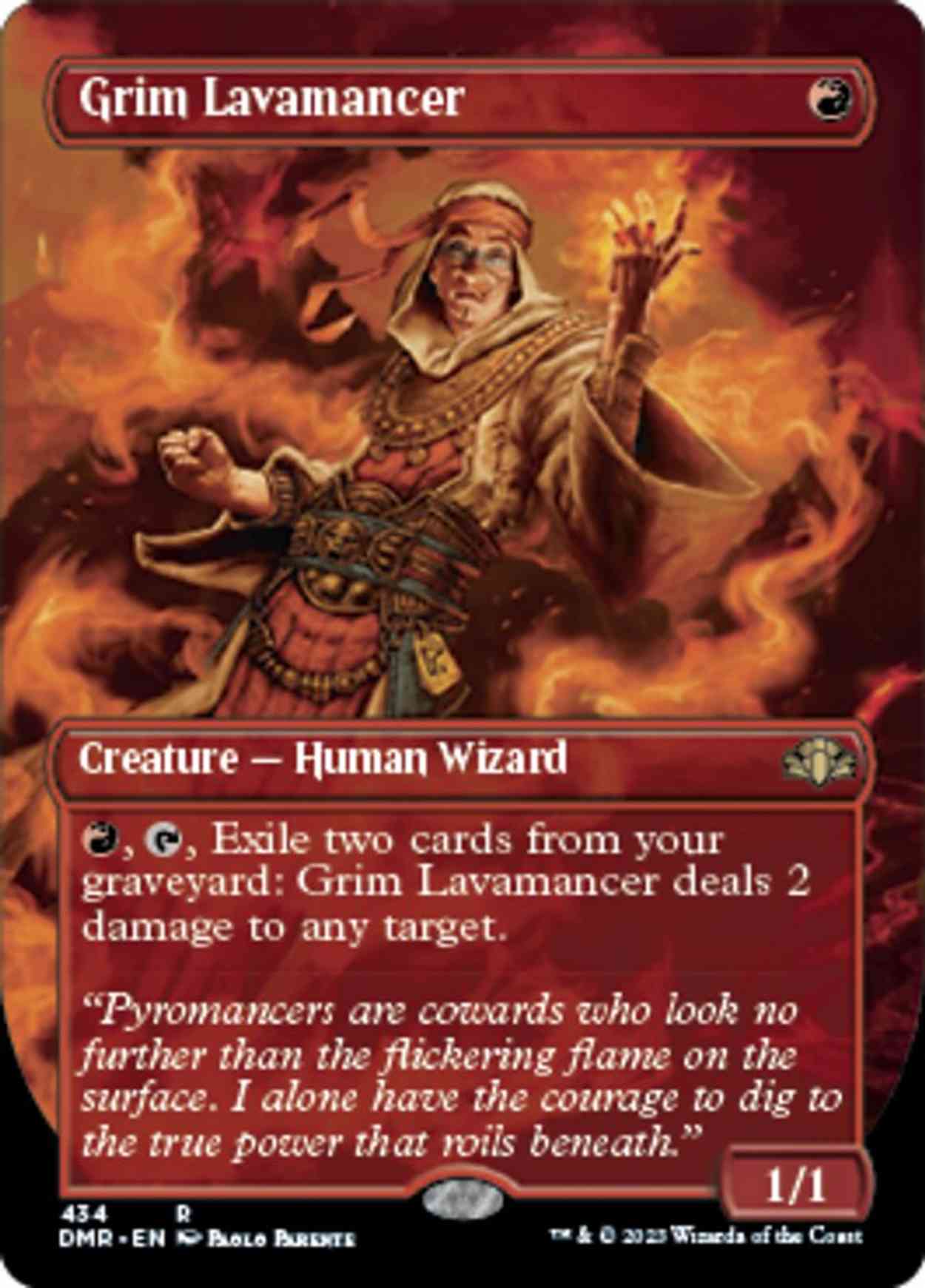 Grim Lavamancer (Borderless) magic card front