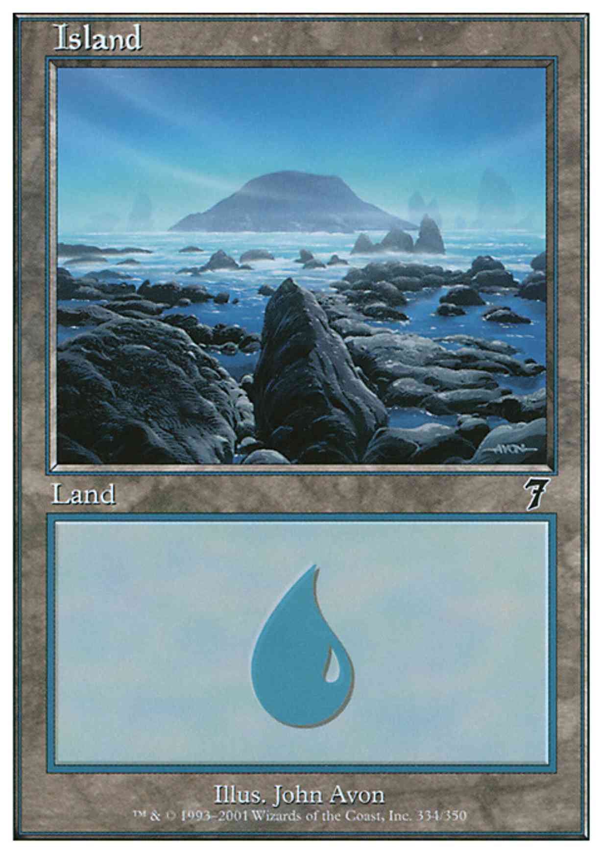 Island (334) magic card front