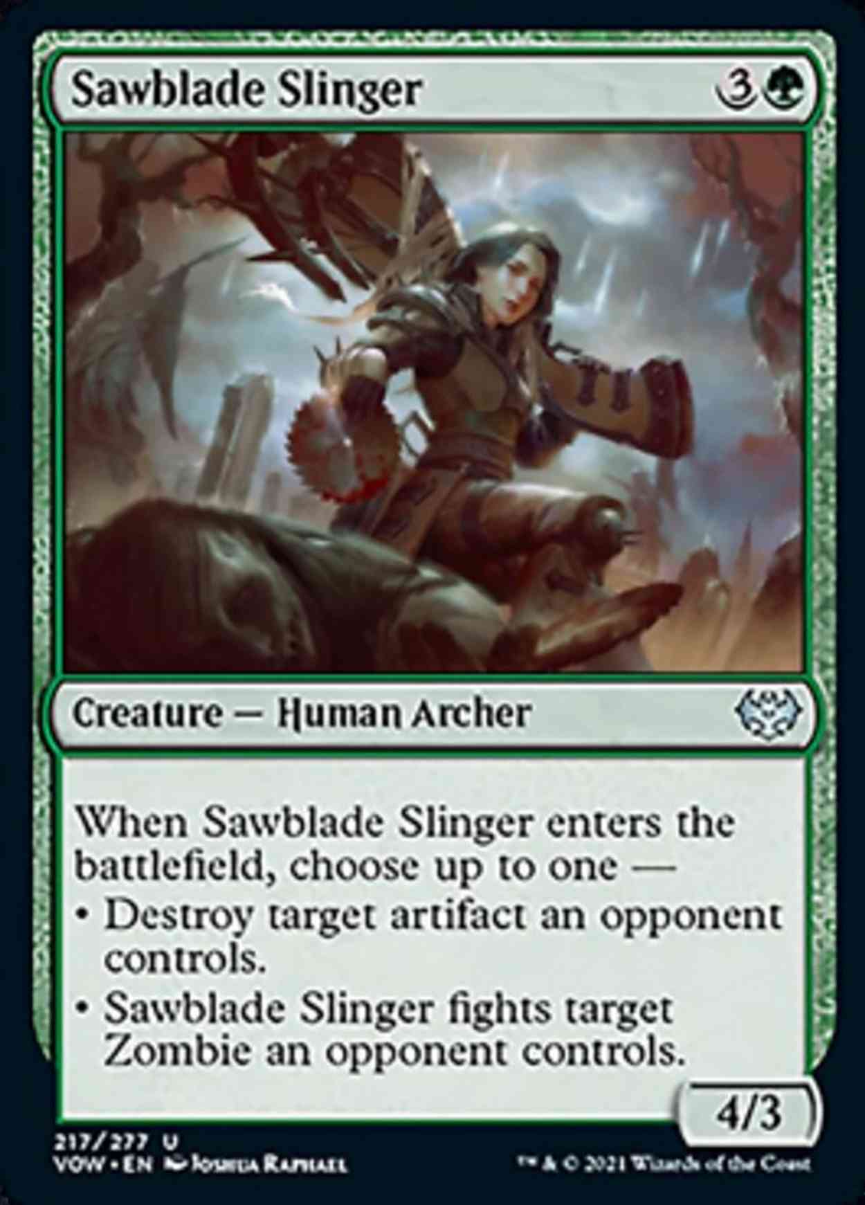 Sawblade Slinger magic card front
