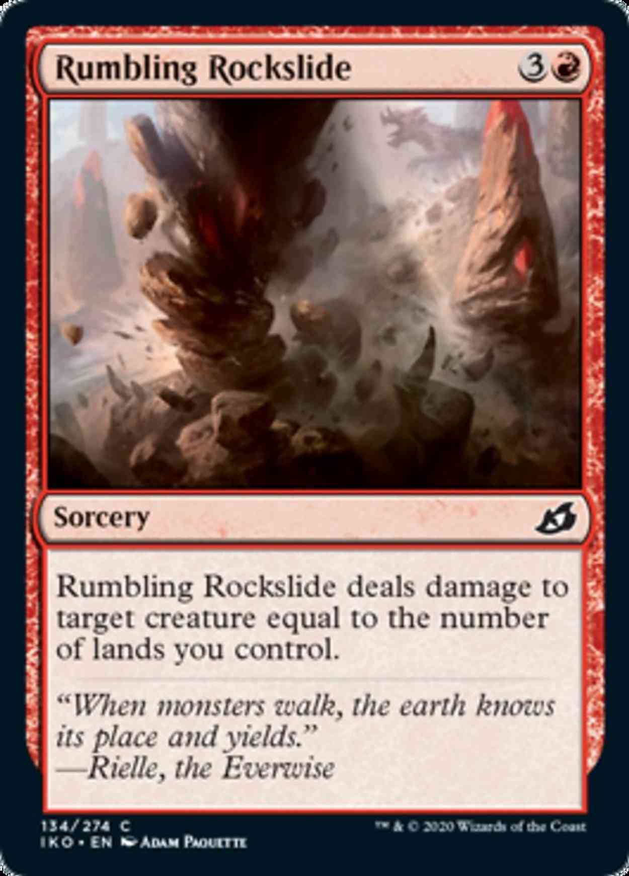 Rumbling Rockslide magic card front