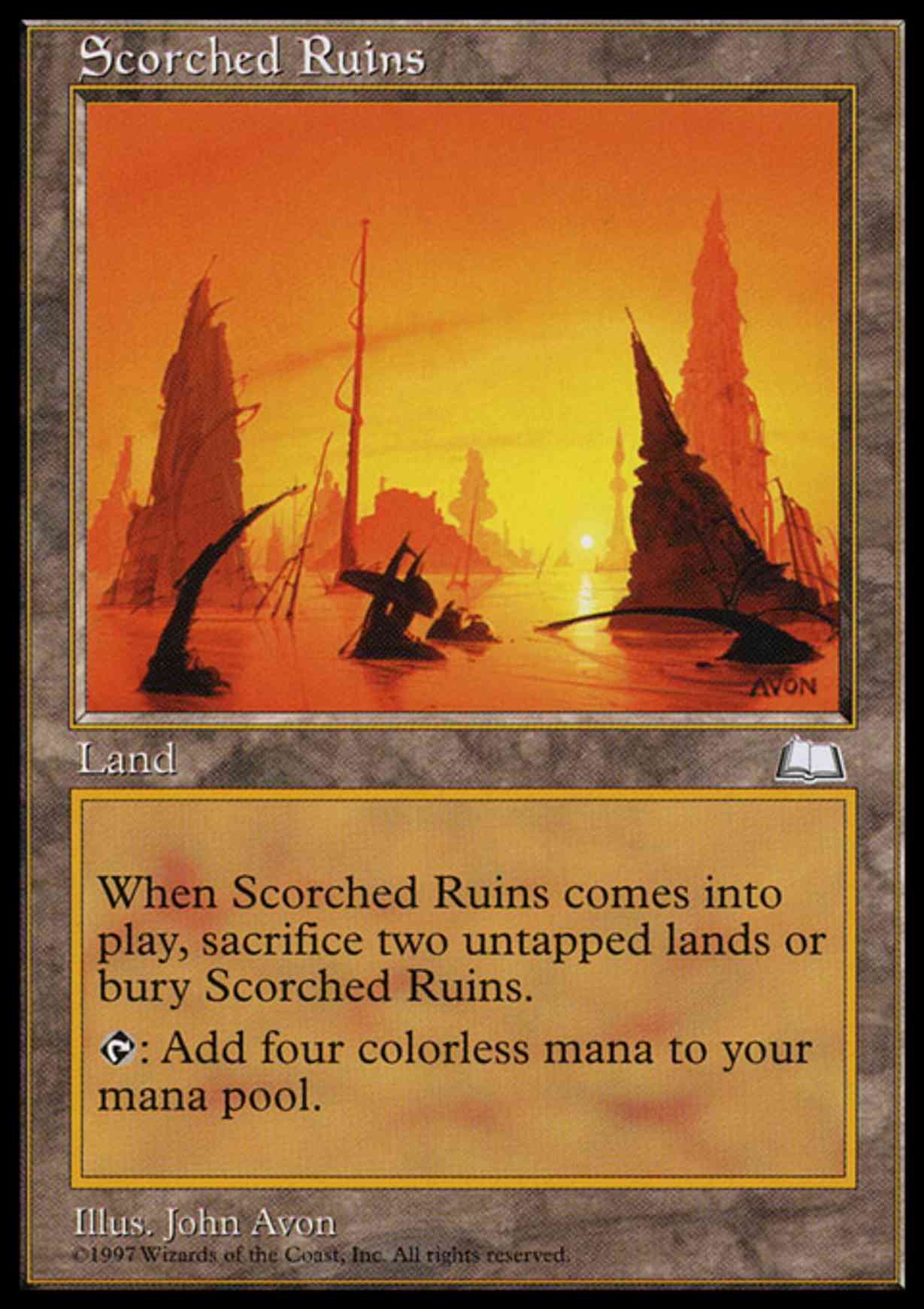 Scorched Ruins magic card front