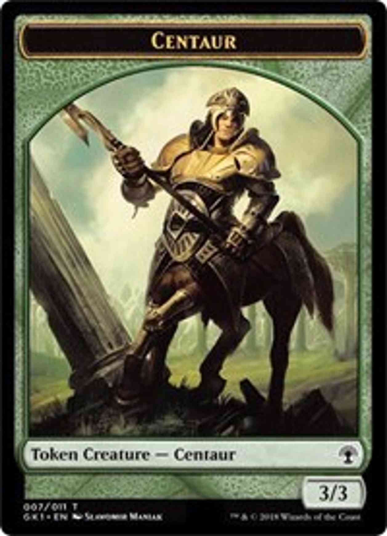 Centaur // Elemental Token magic card front