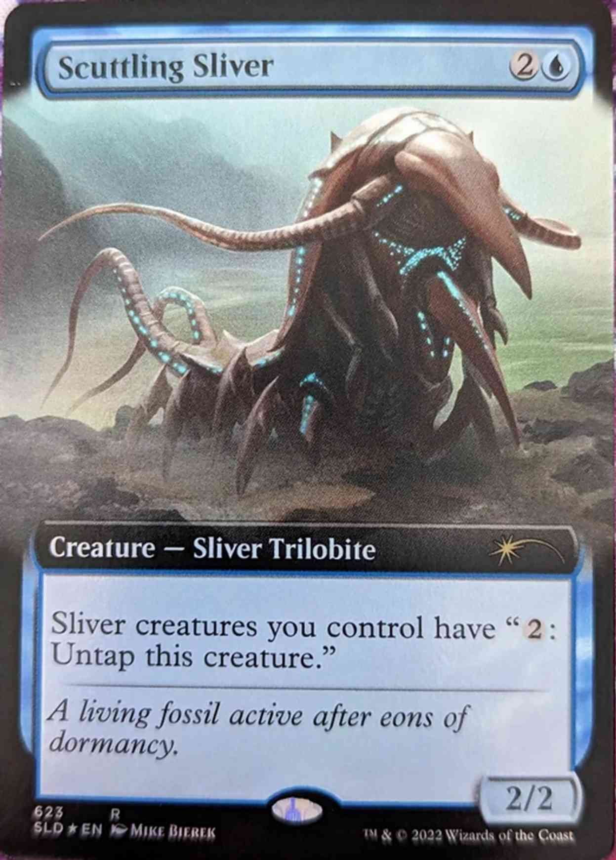 Scuttling Sliver (Extended Art) magic card front