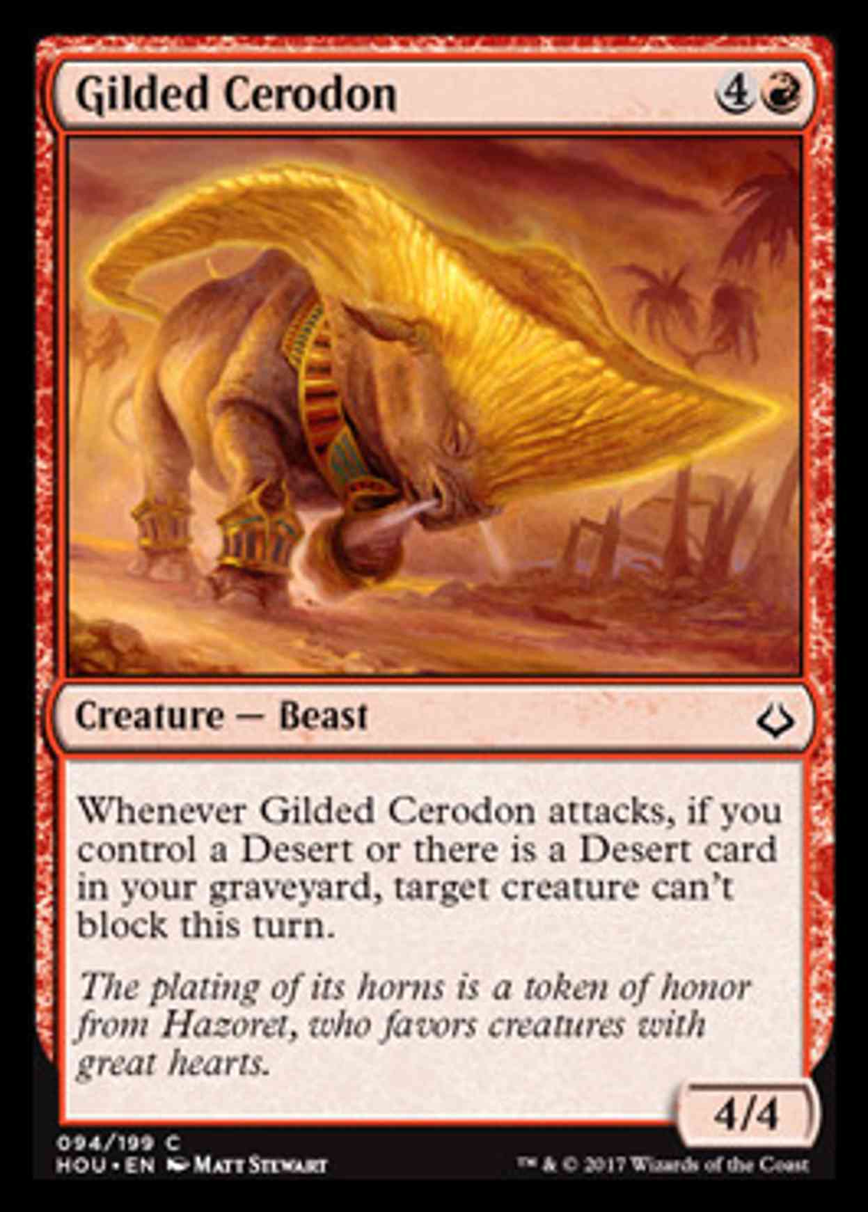 Gilded Cerodon magic card front