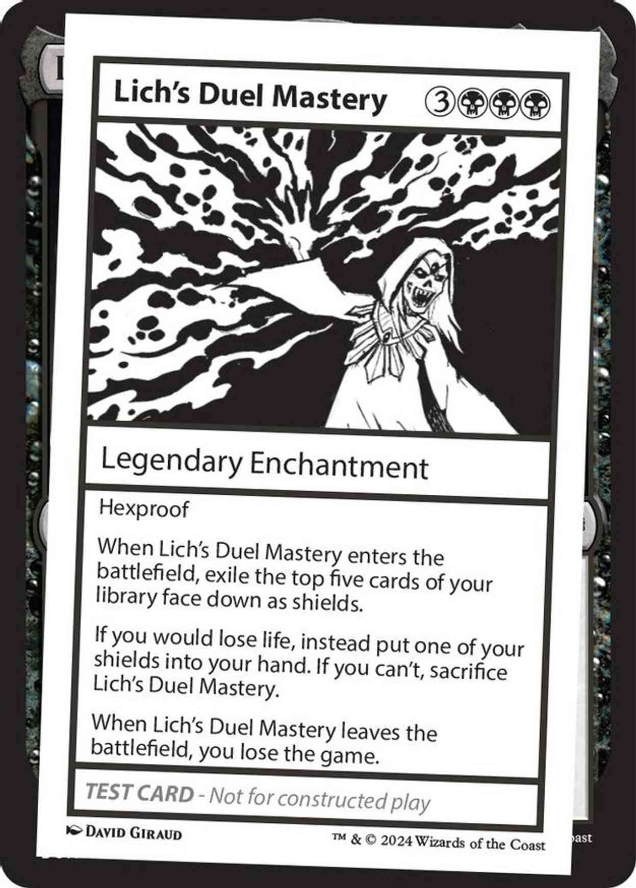 Lich's Duel Mastery magic card front