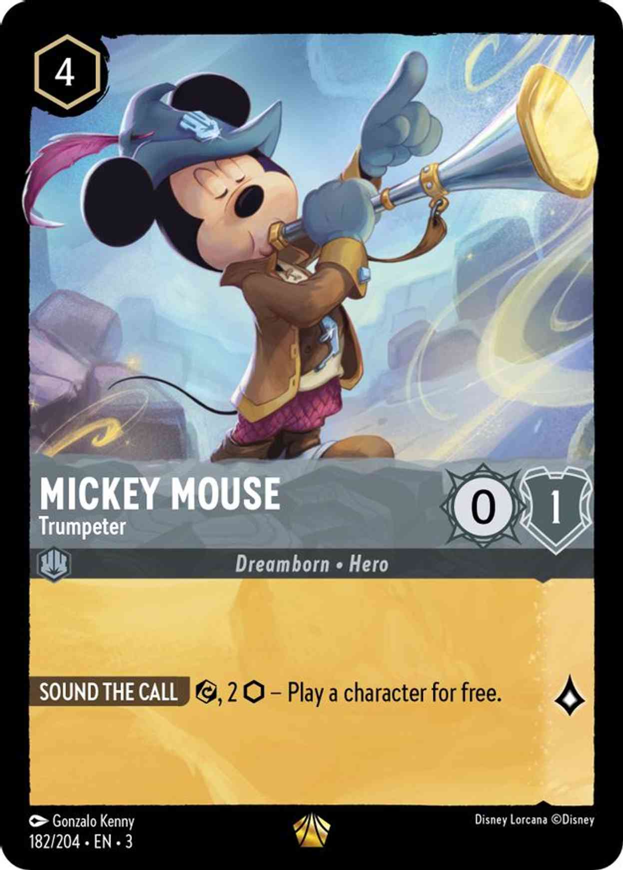 Mickey Mouse - Trumpeter magic card front