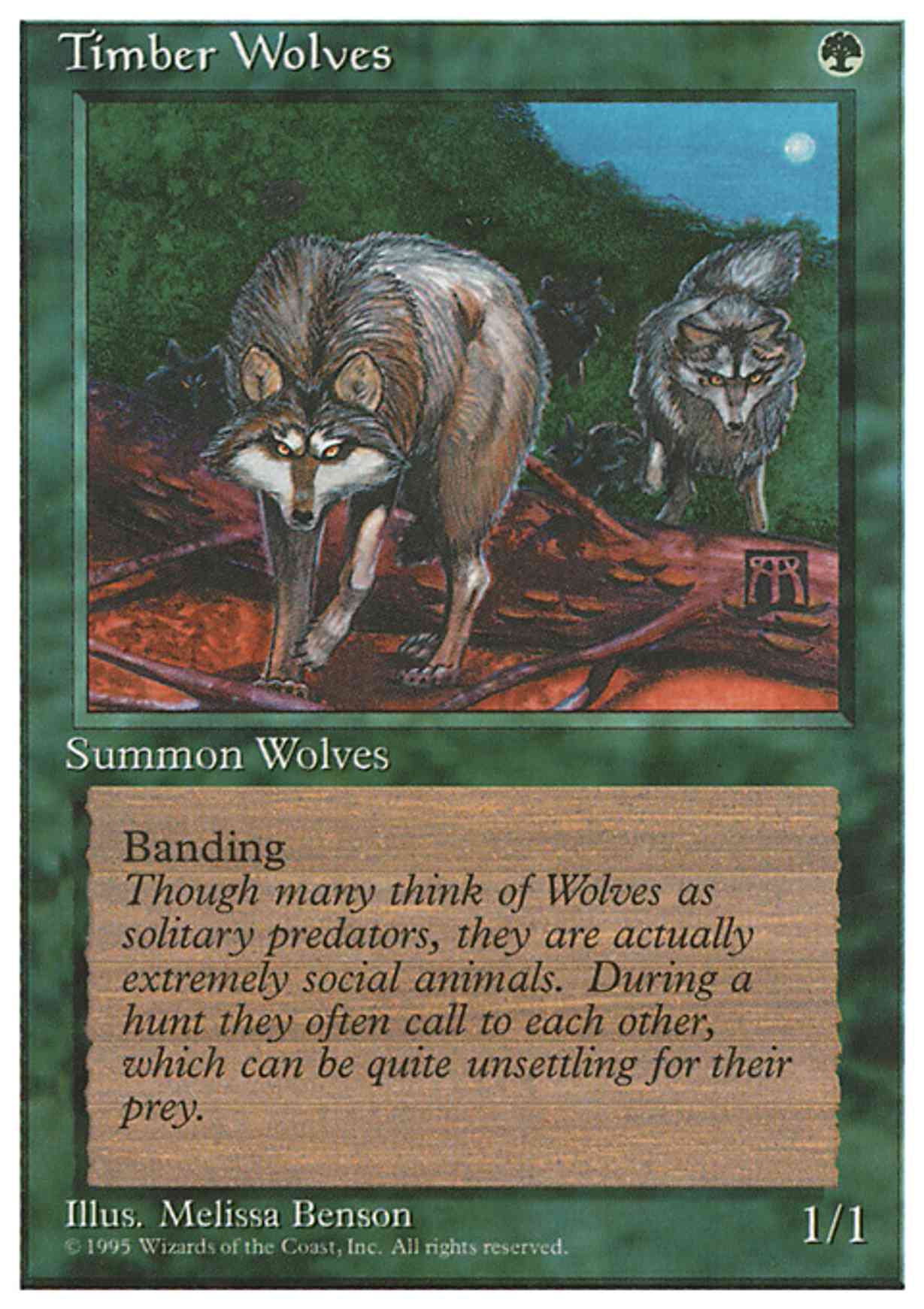 Timber Wolves magic card front