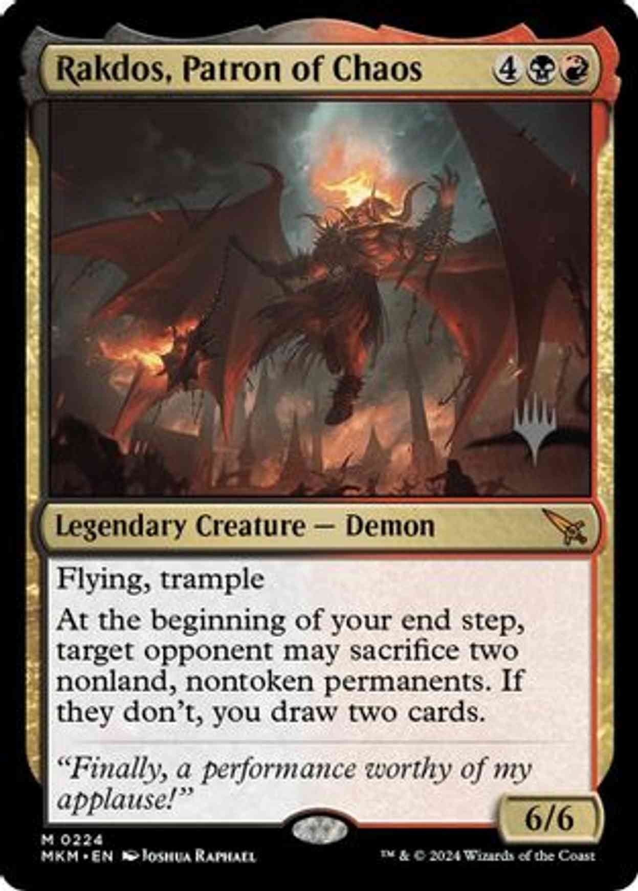 Rakdos, Patron of Chaos magic card front