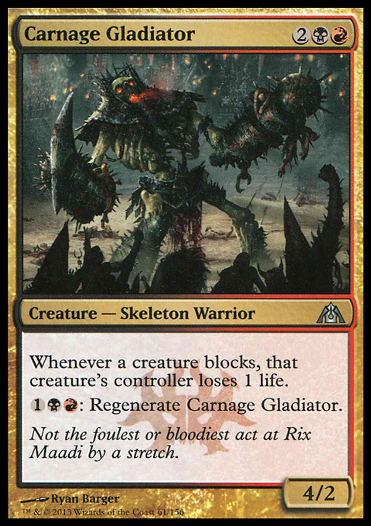 Carnage Gladiator magic card front
