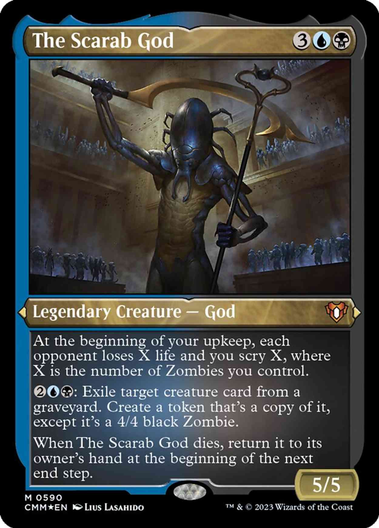 The Scarab God (Foil Etched) magic card front