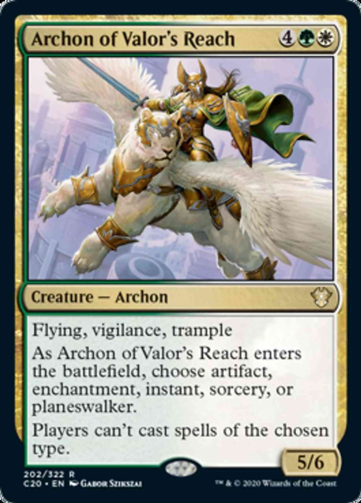 Archon of Valor's Reach magic card front