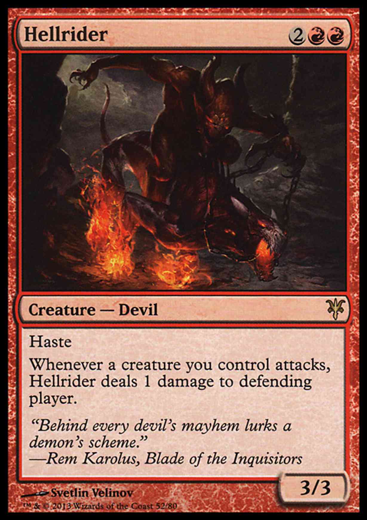 Hellrider magic card front