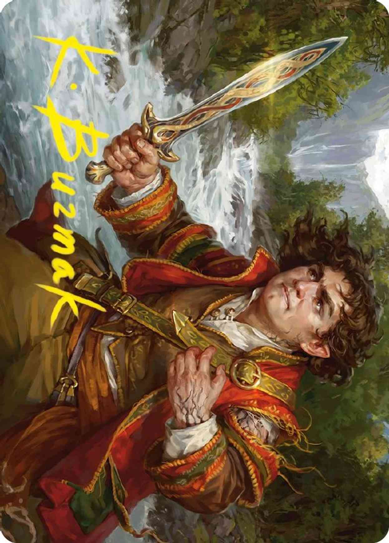 Frodo Baggins Art Card (16/81) (Gold-Stamped Signature) magic card front