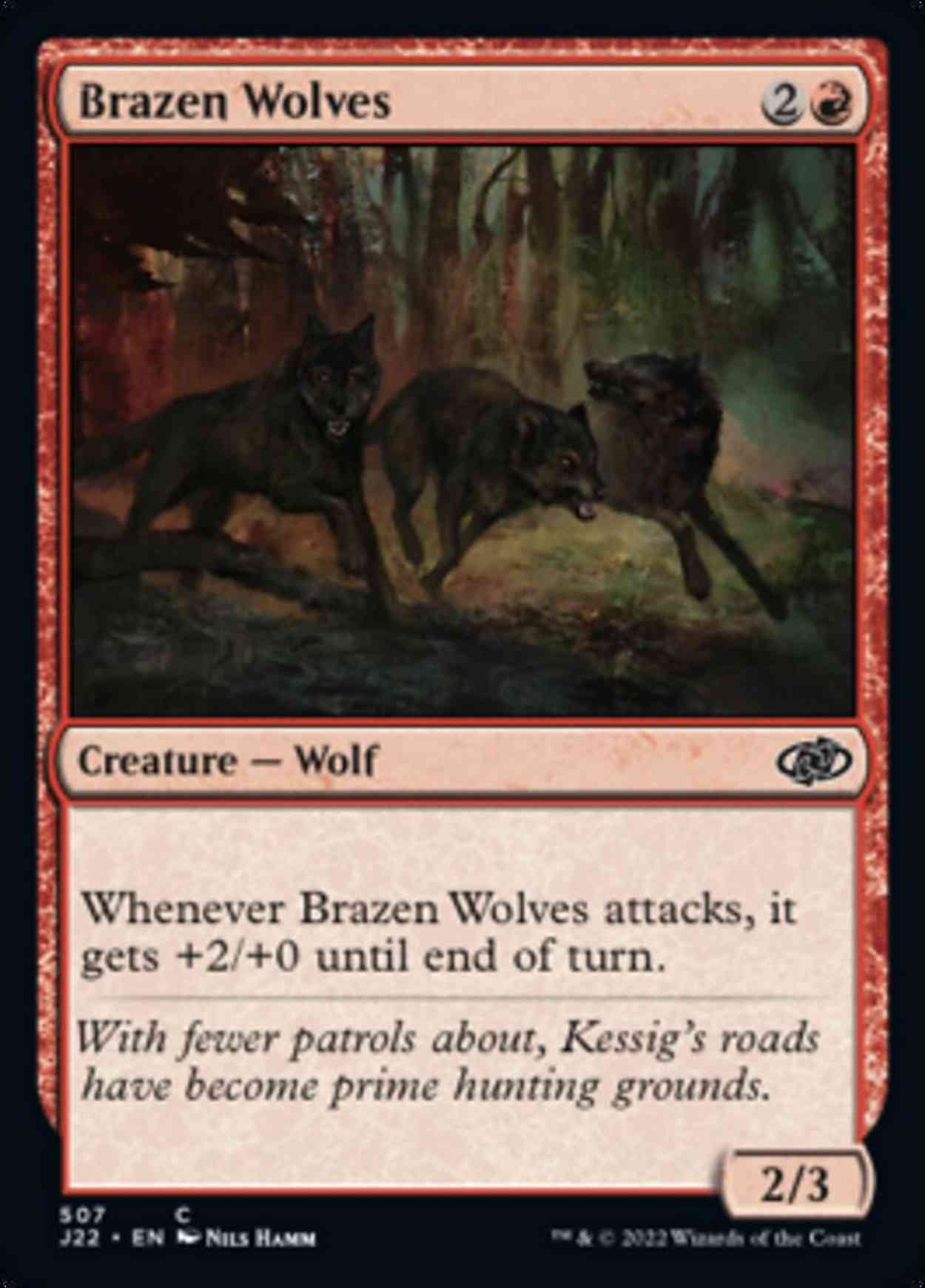 Brazen Wolves magic card front
