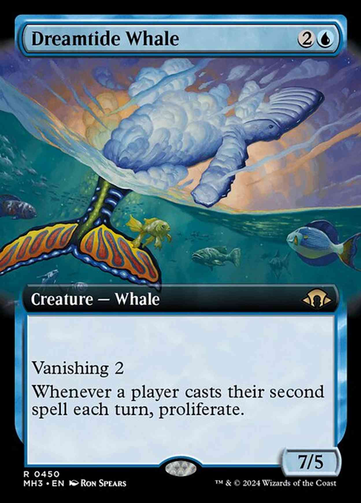 Dreamtide Whale (Extended Art) magic card front