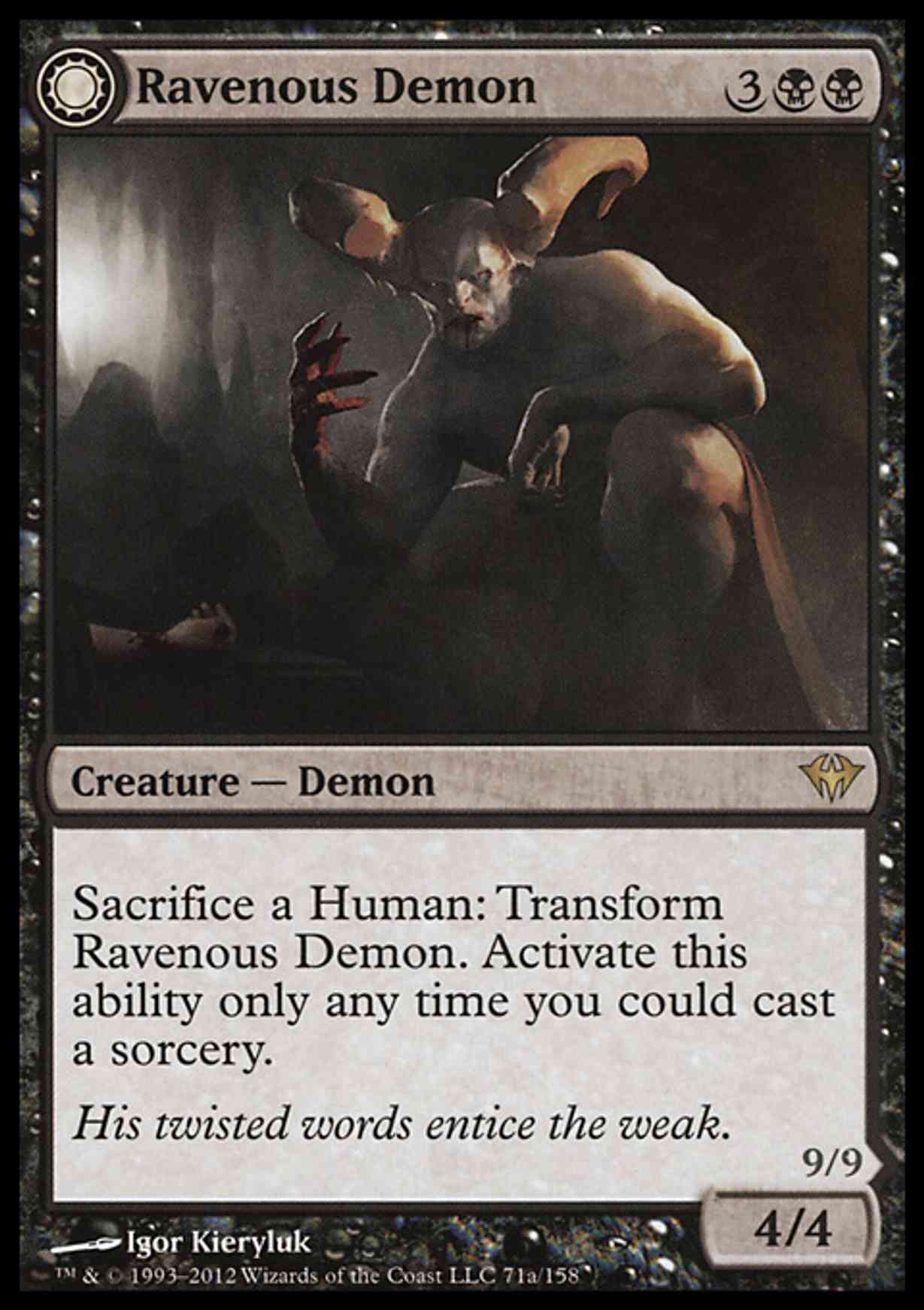 Ravenous Demon magic card front