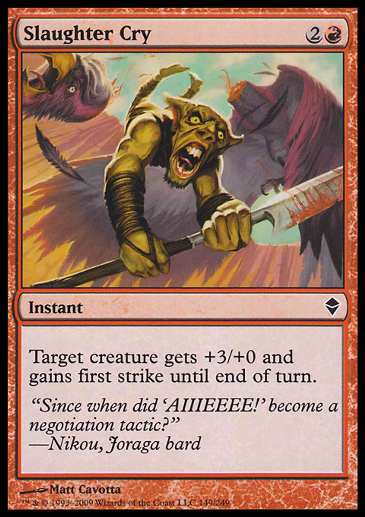 Slaughter Cry magic card front