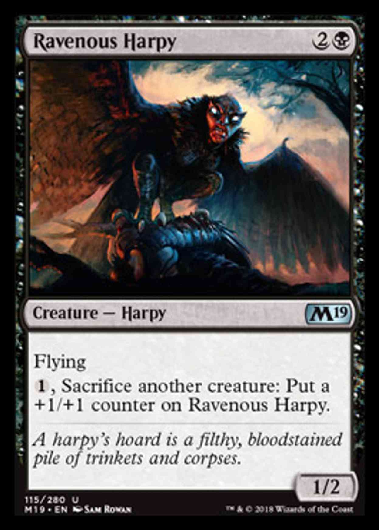 Ravenous Harpy magic card front