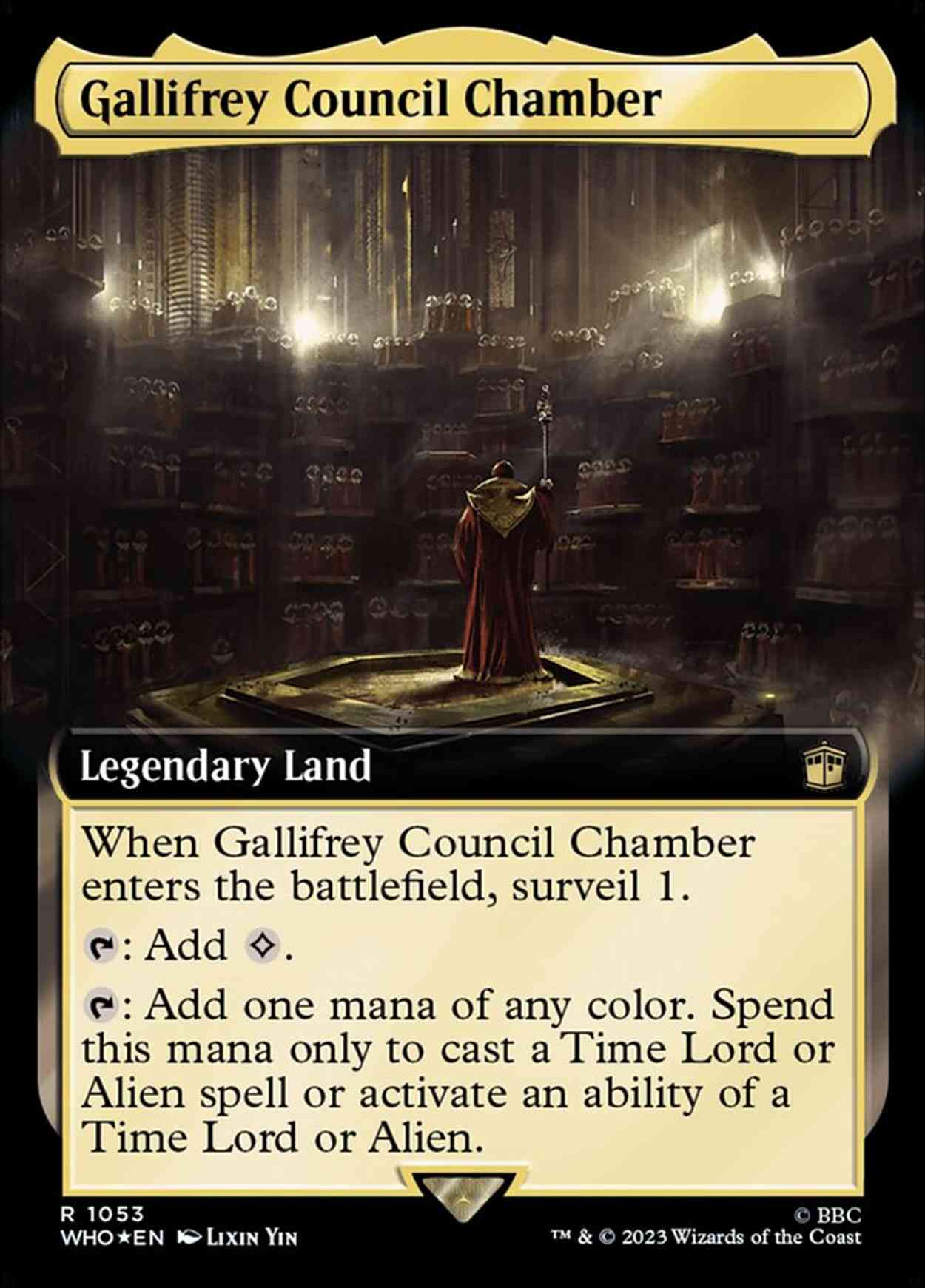 Gallifrey Council Chamber (Extended Art) (Surge Foil) magic card front