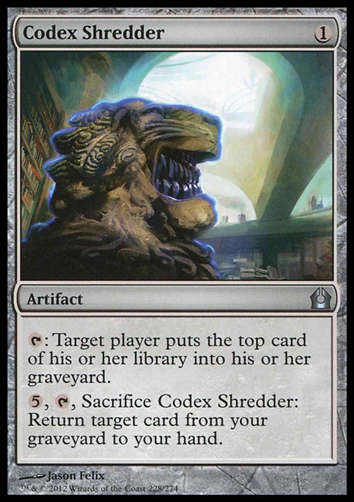 Codex Shredder magic card front