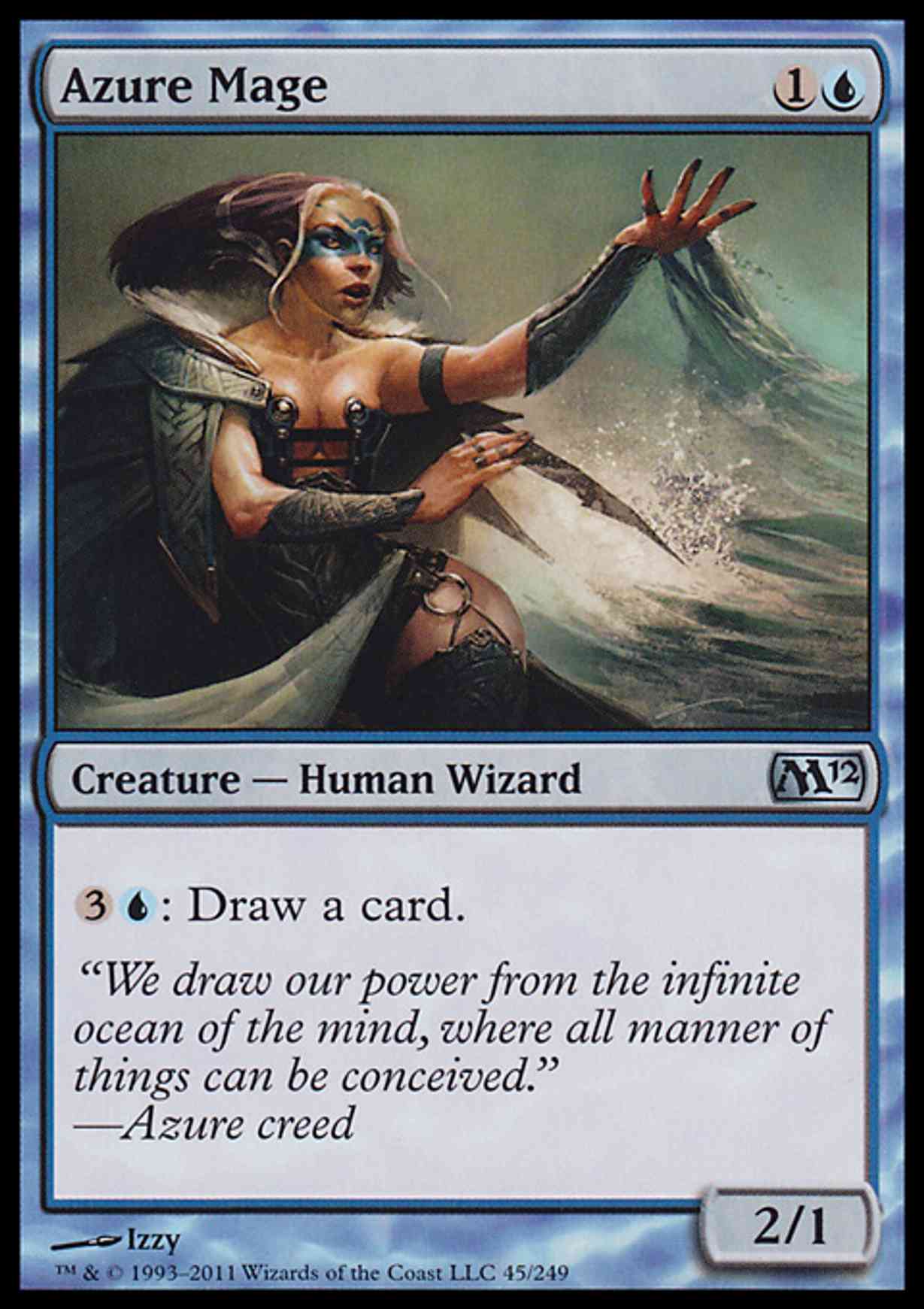 Azure Mage magic card front
