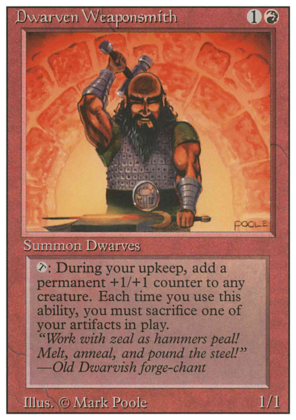 Dwarven Weaponsmith magic card front