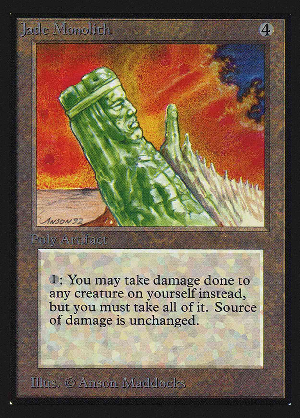 Jade Monolith (CE) magic card front