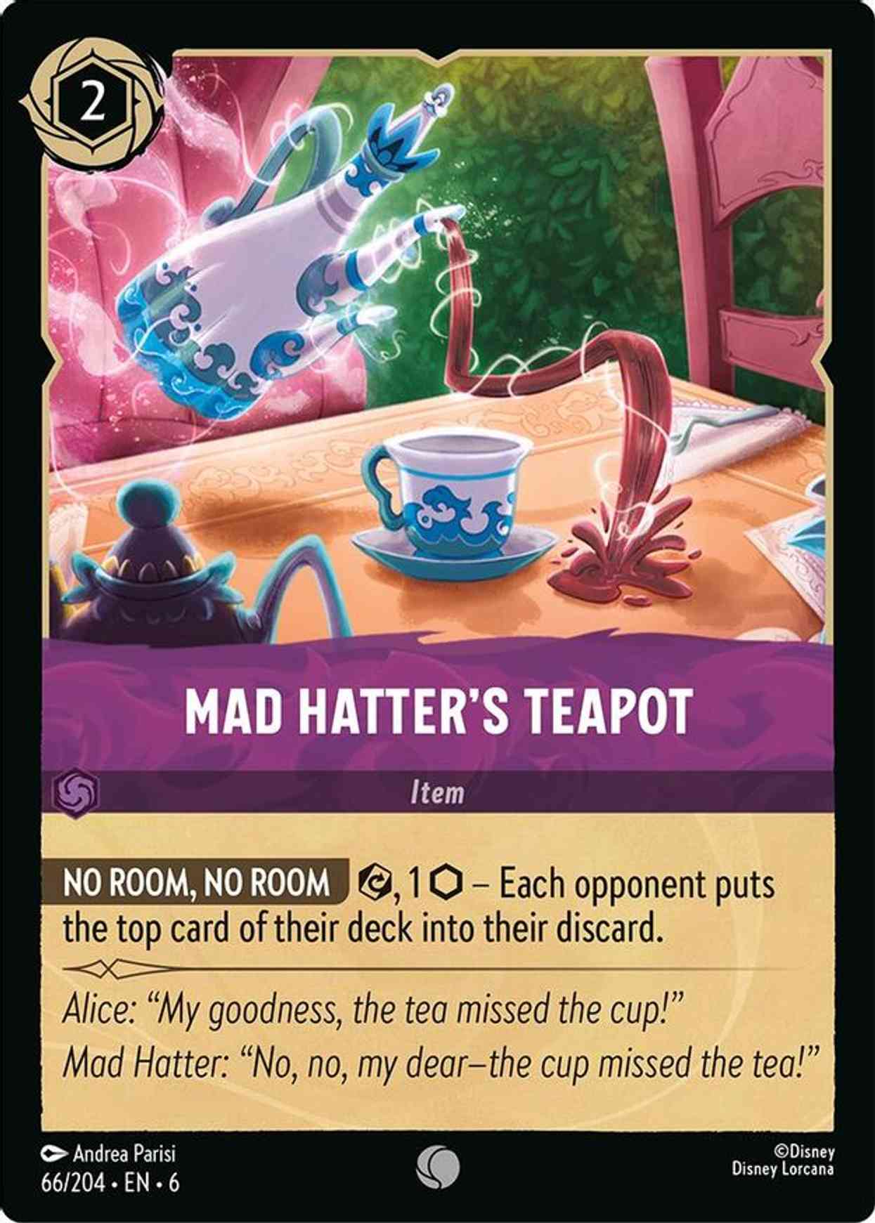 Mad Hatter's Teapot Price from lorcana Azurite Sea