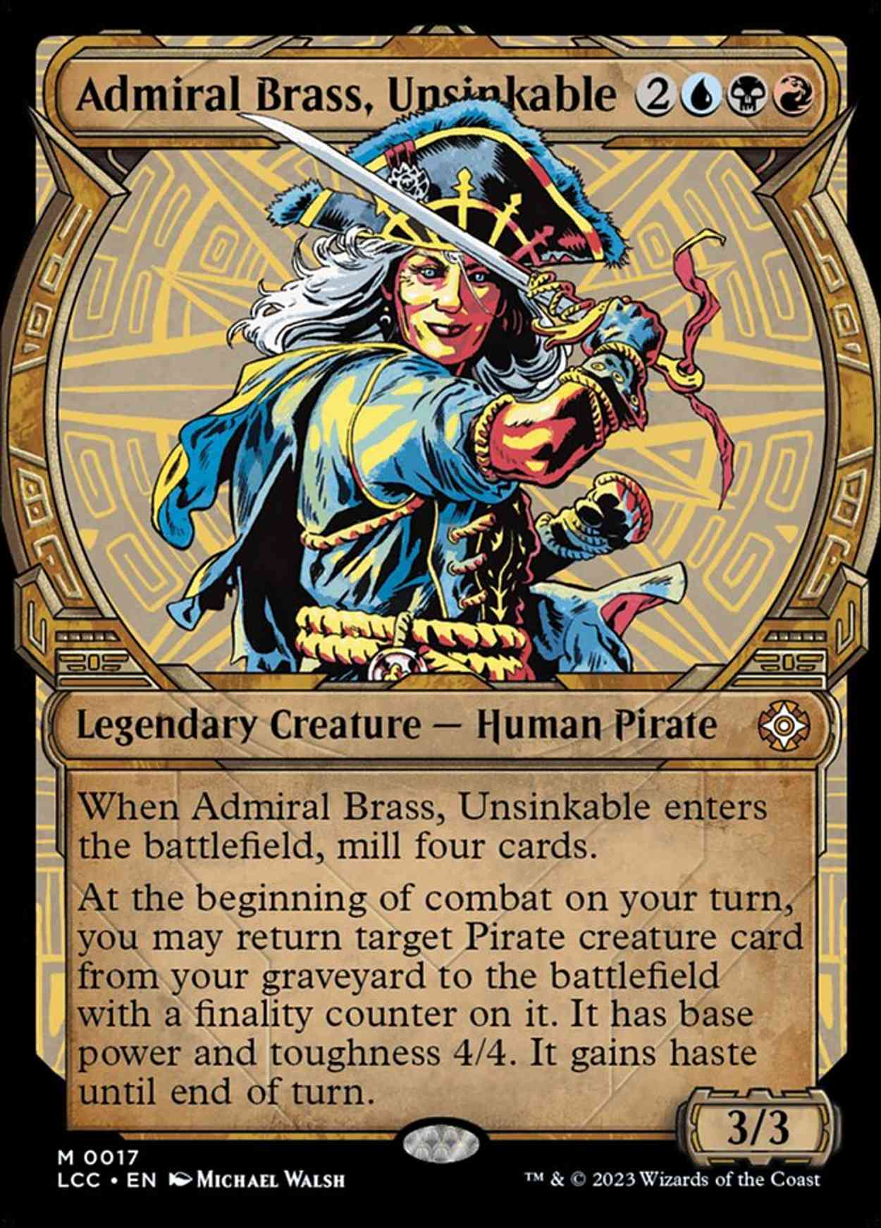 Admiral Brass, Unsinkable (Showcase) magic card front